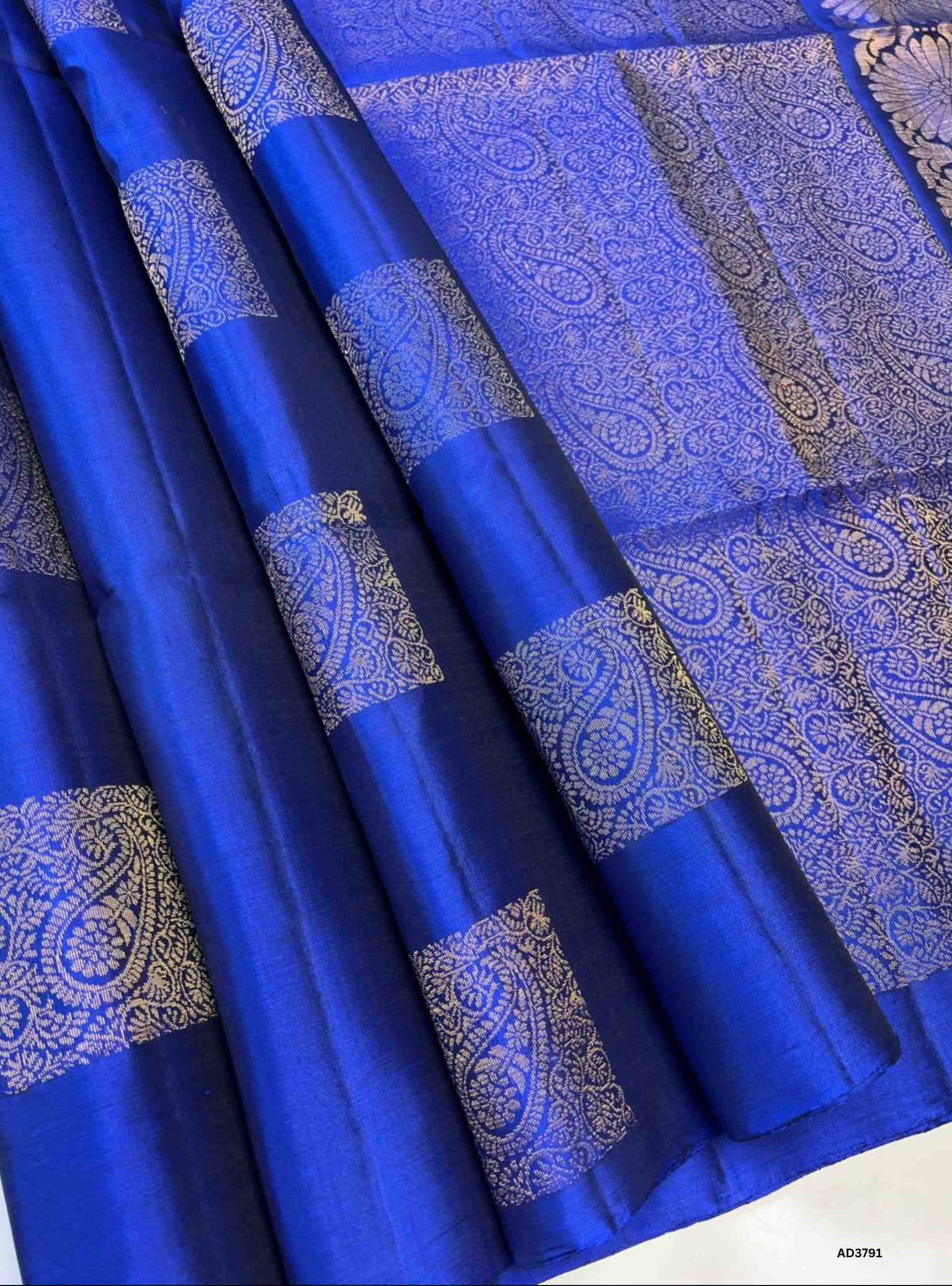 Royal Blue - Soft Silk Saree