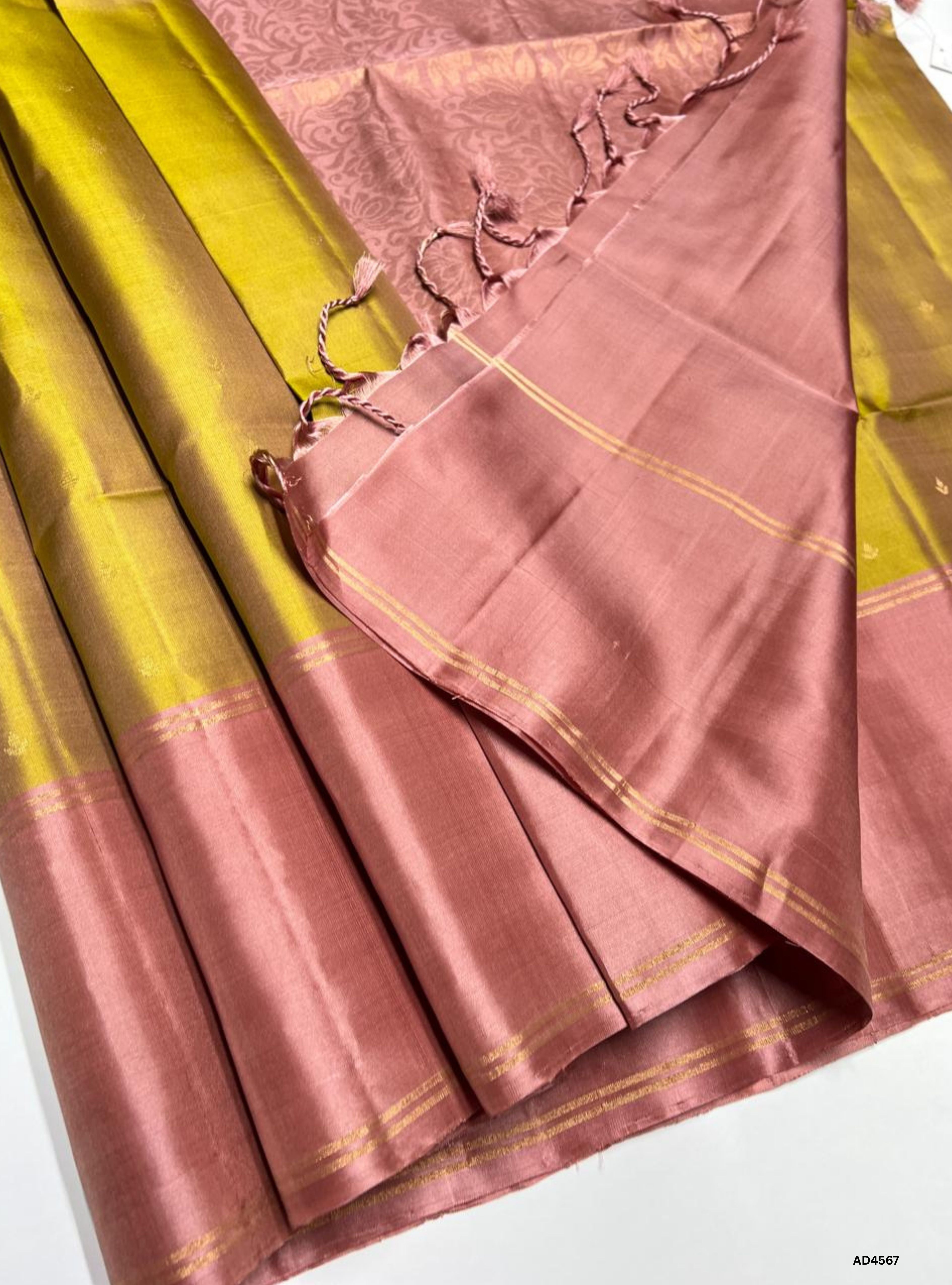 Honey & Peach - Soft Silk Saree