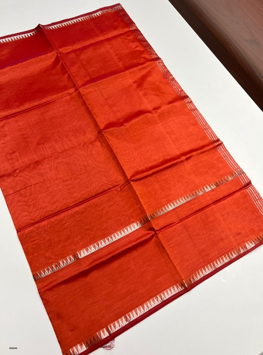 Orange - Mangalagiri  Silk Cotton