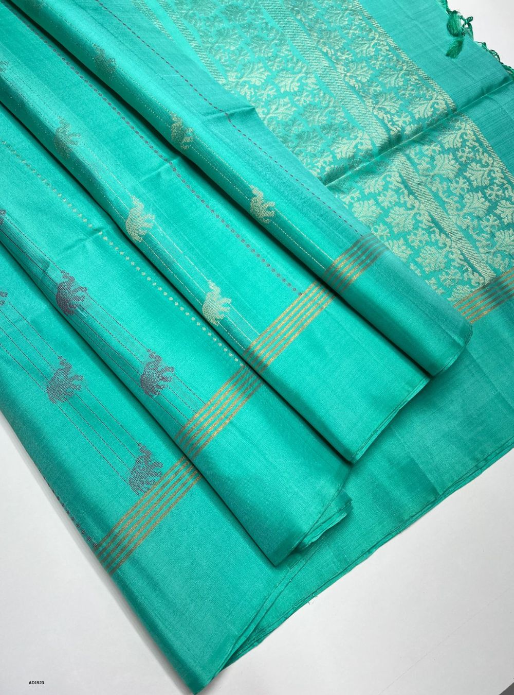 Turquoise  -  Soft Silk Saree