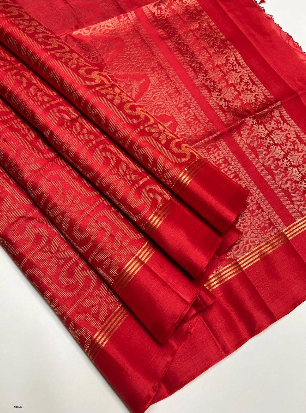 Chilly Red - Soft Silk Saree