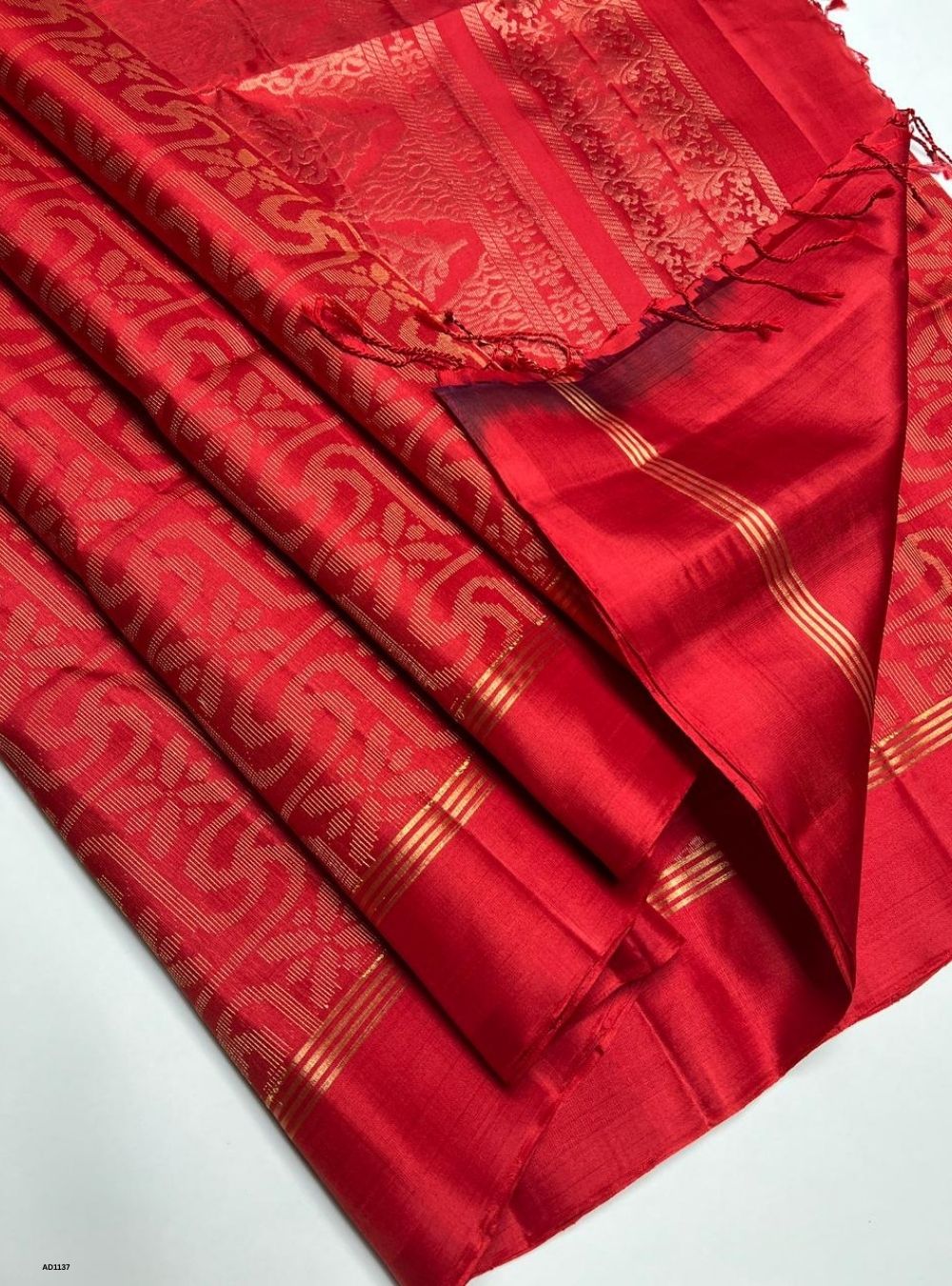 Chilly Red - Soft Silk Saree