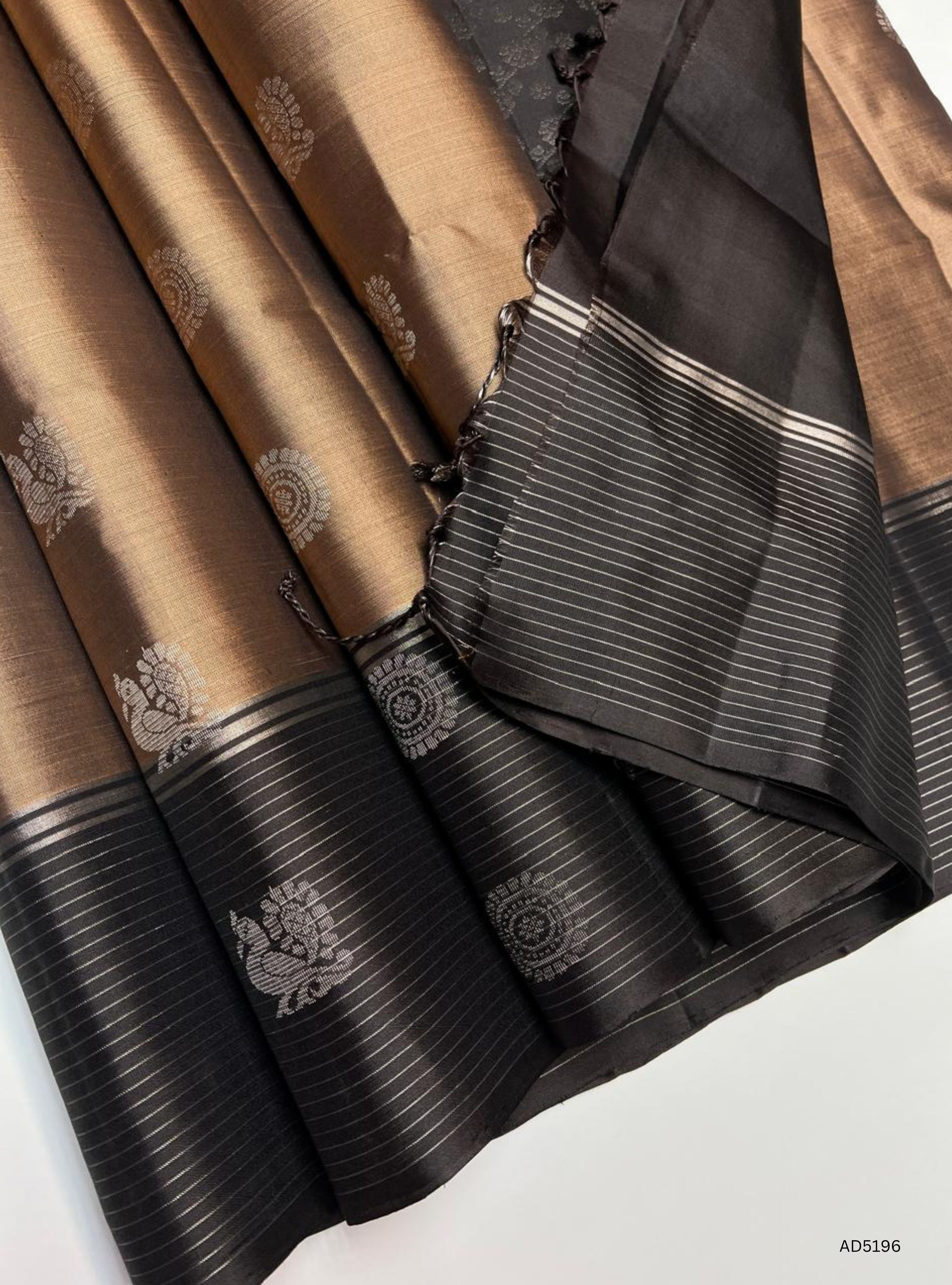Chocolate Brown & Coffee Brown - Soft Silk Saree