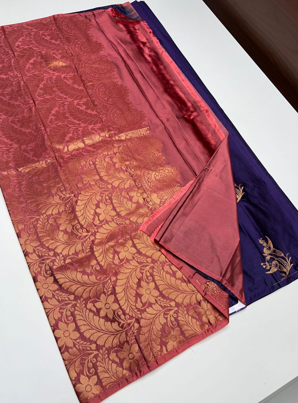 Purple  - Semi Silk Saree