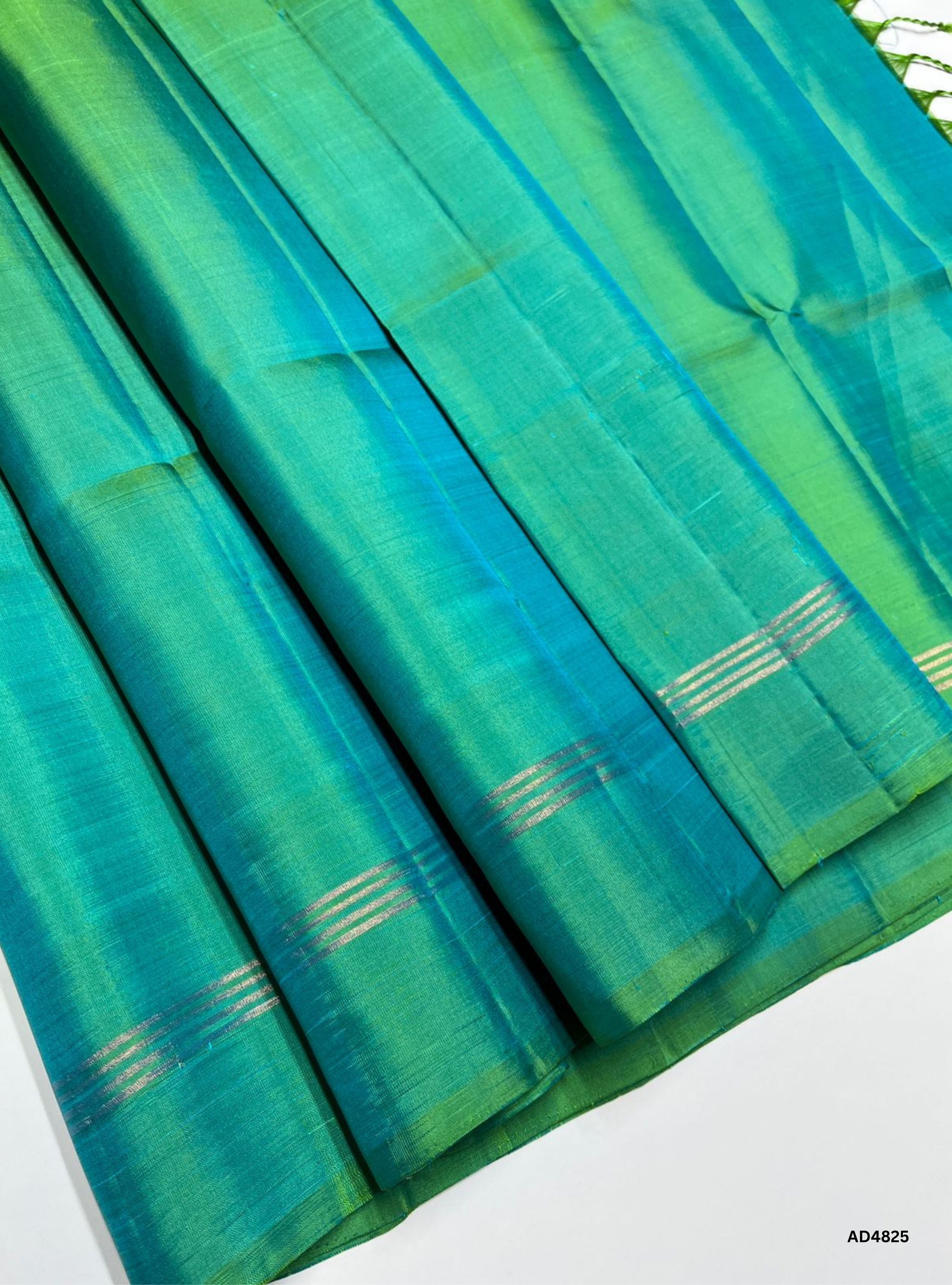 Aqua Green - Plain Soft Silk Saree