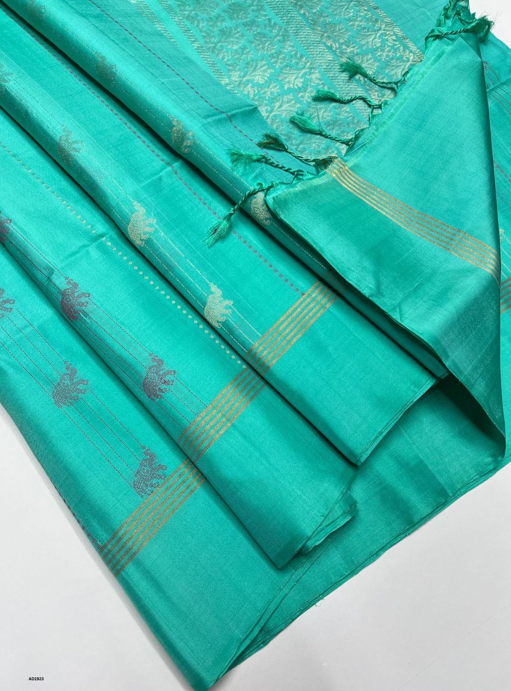 Turquoise  -  Soft Silk Saree
