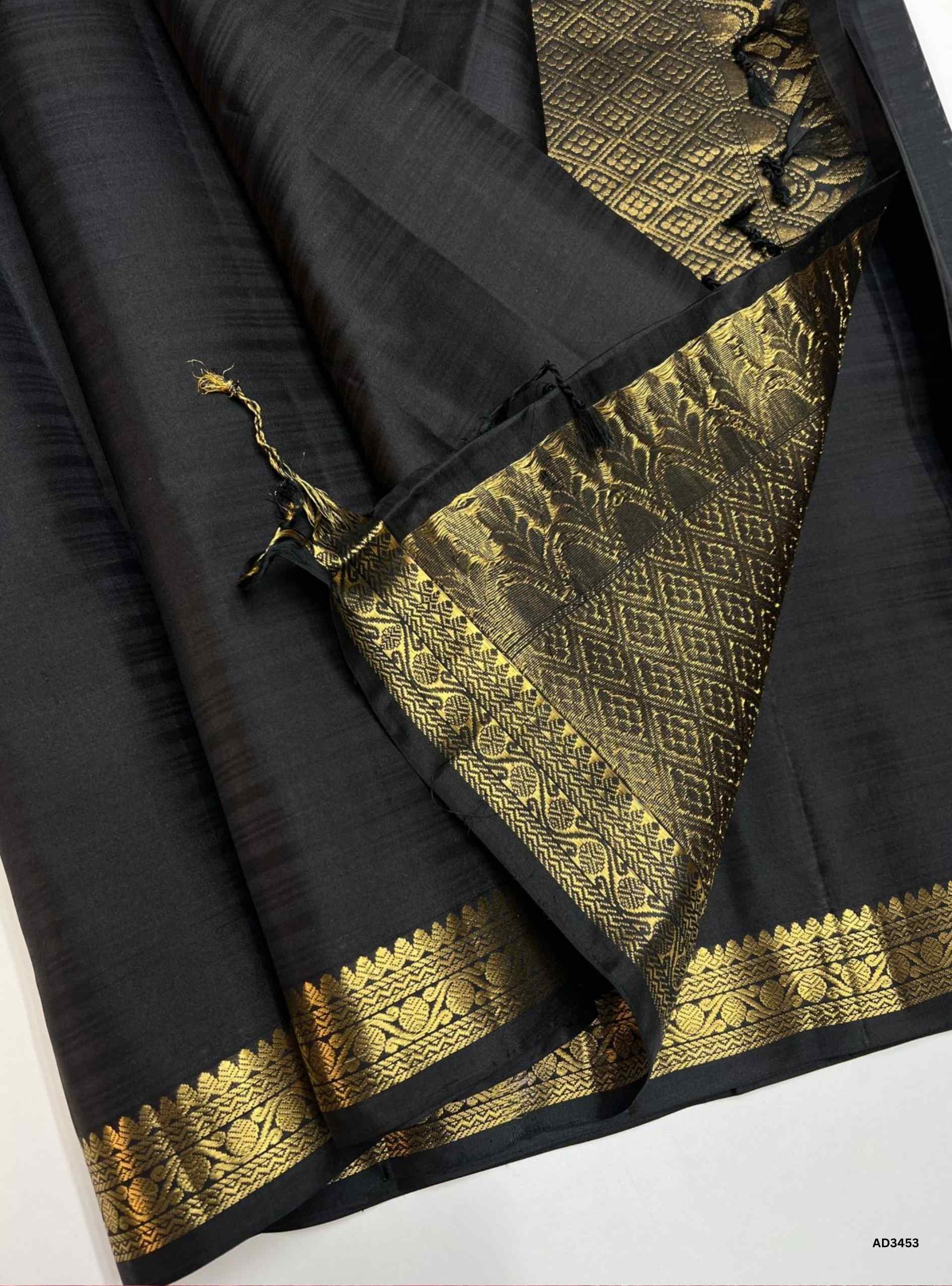 Black - Soft Silk Saree