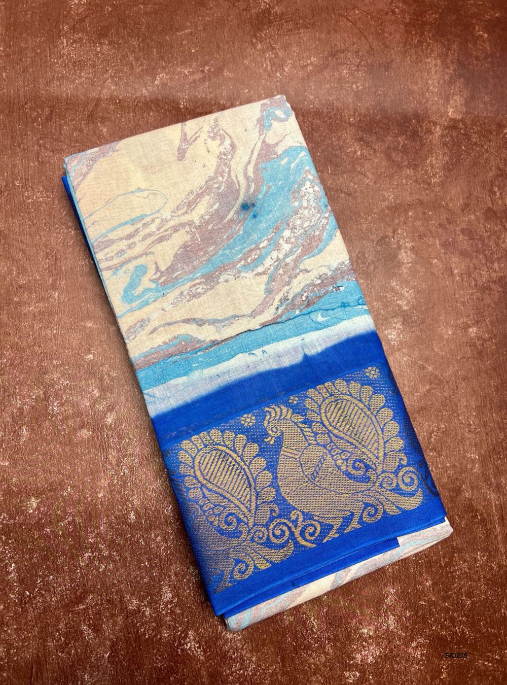 Biscuit & Blue - Marble Print Chungudi Cotton