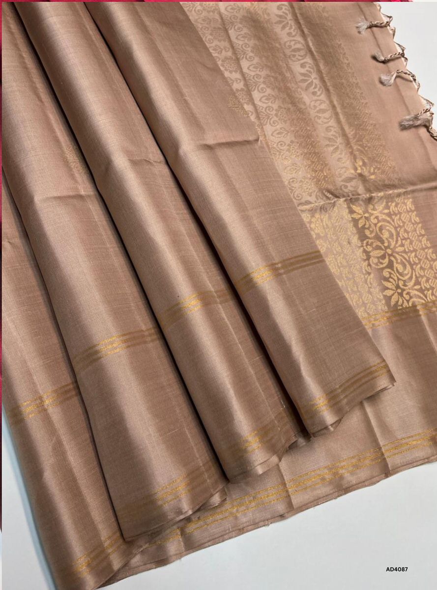 Biscut Cream - Soft Silk Saree