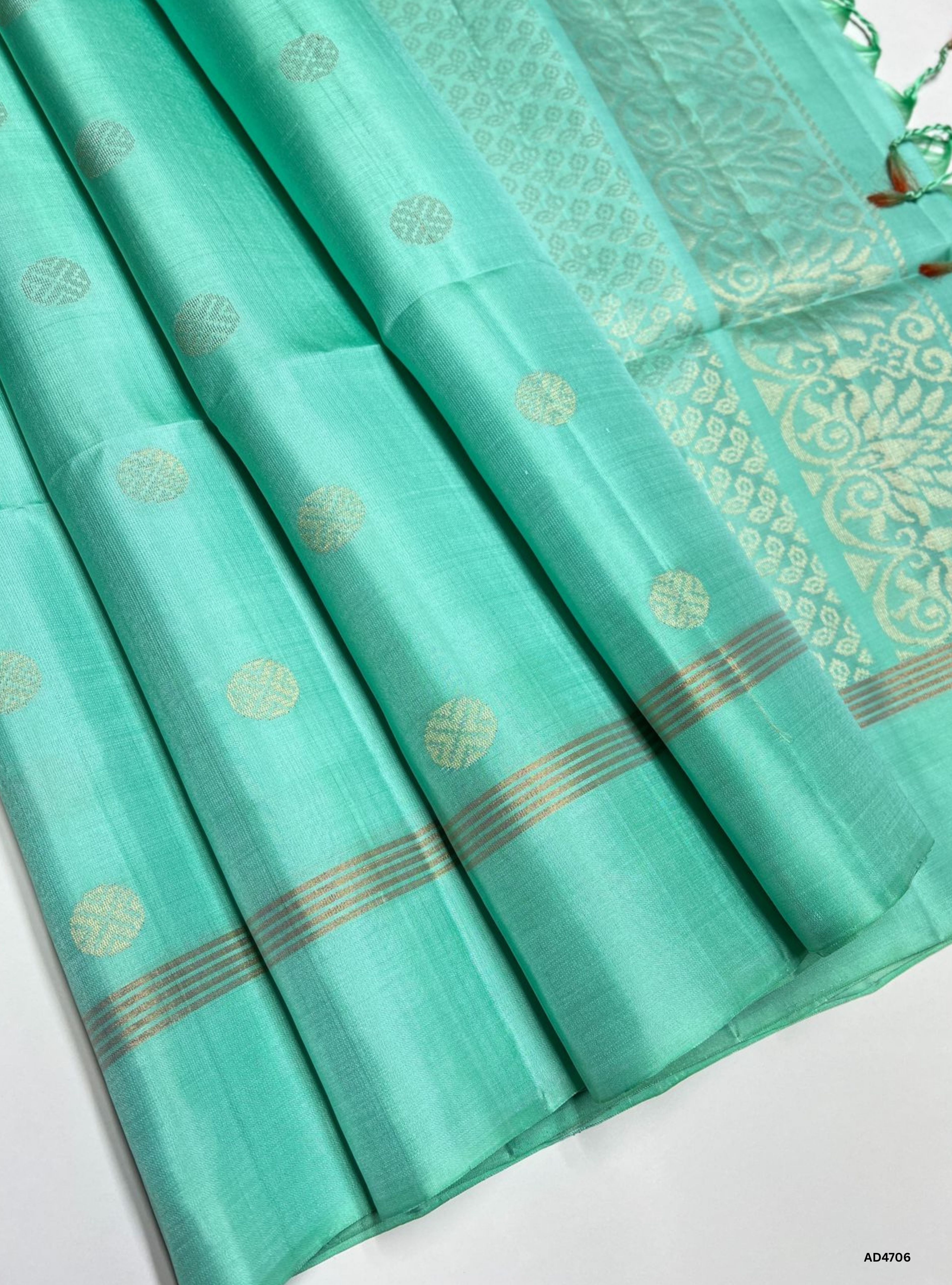 Mint Green - Soft Silk Saree
