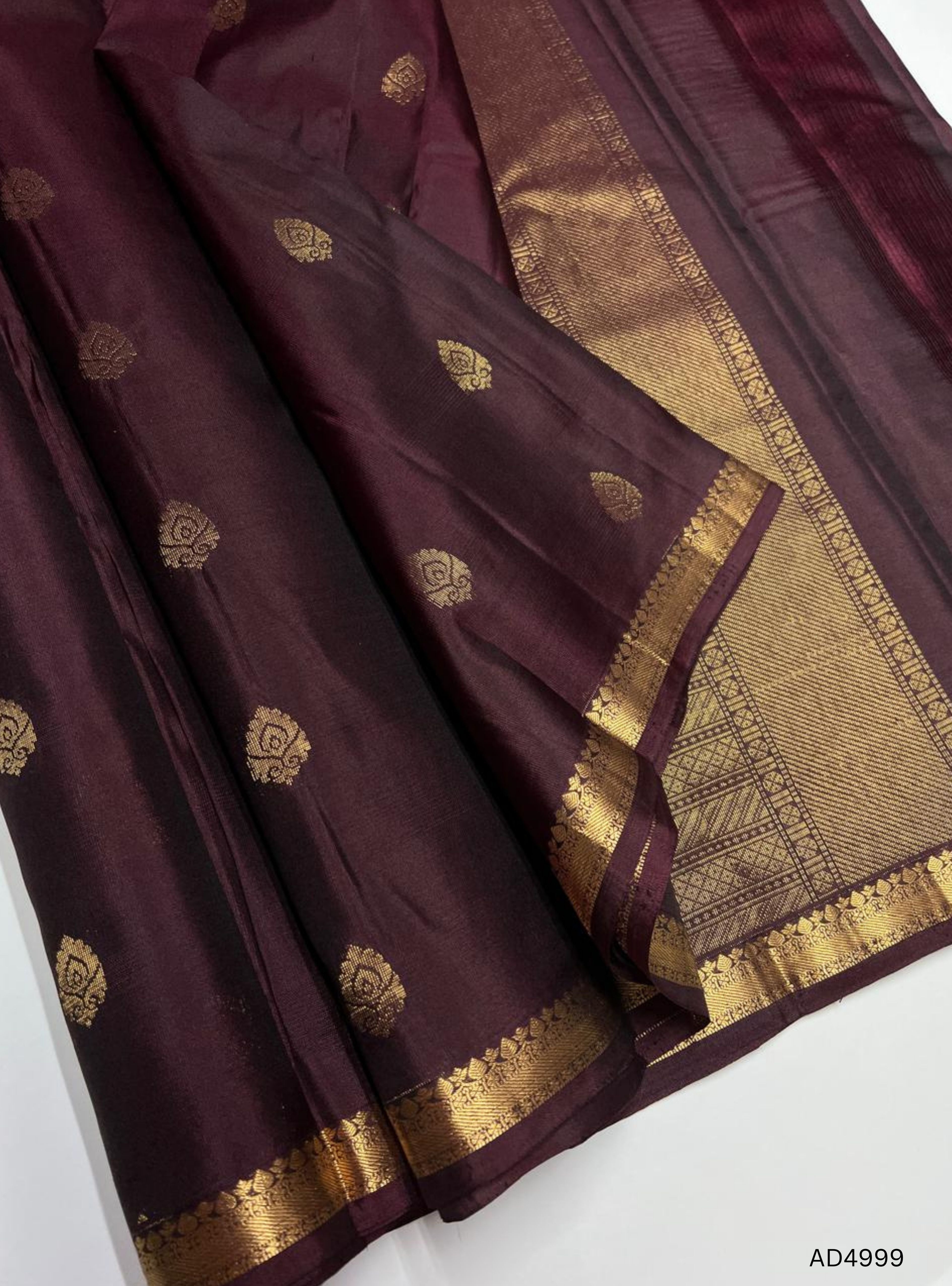 Coffee Brown - Kanchi Border Soft Silk Saree