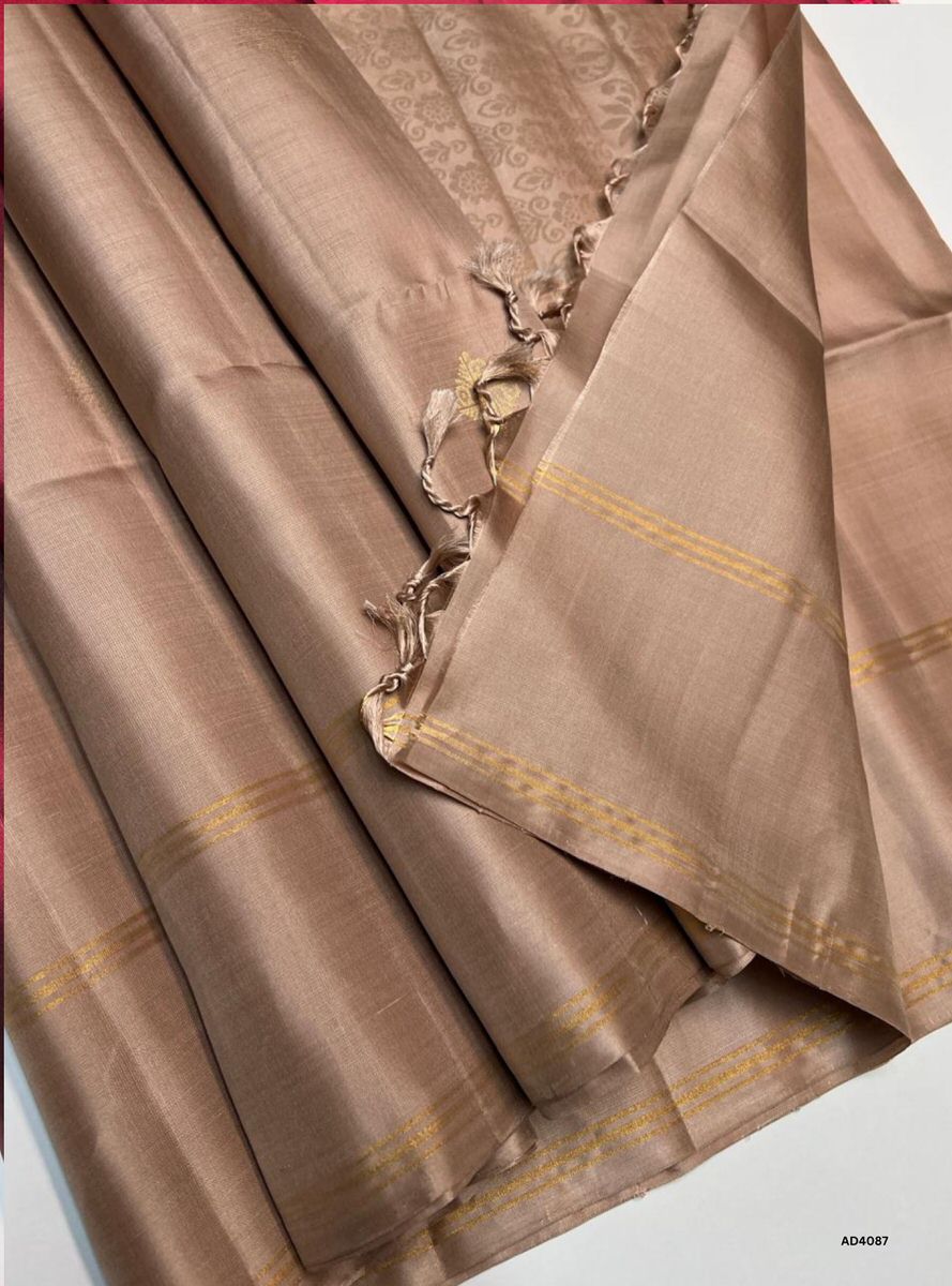 Biscut Cream - Soft Silk Saree