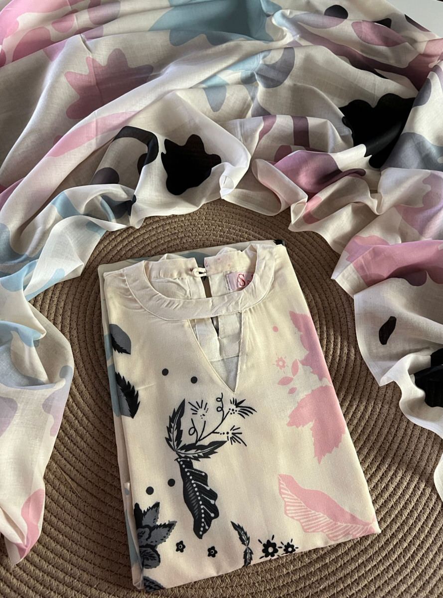 Soft white- Kurti