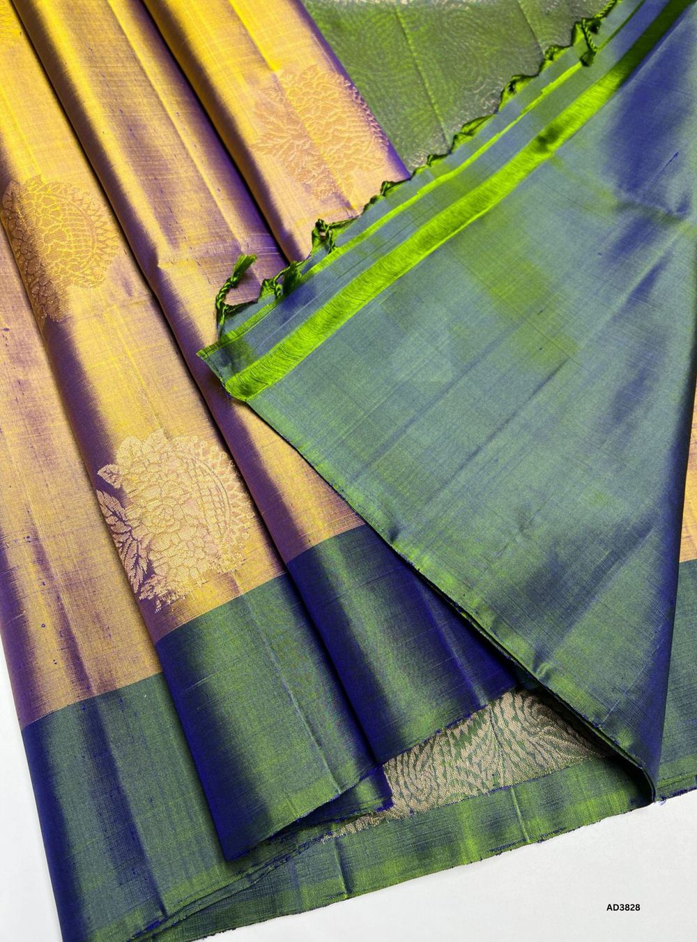 Honey & Dual Tone Green - Soft Silk Saree