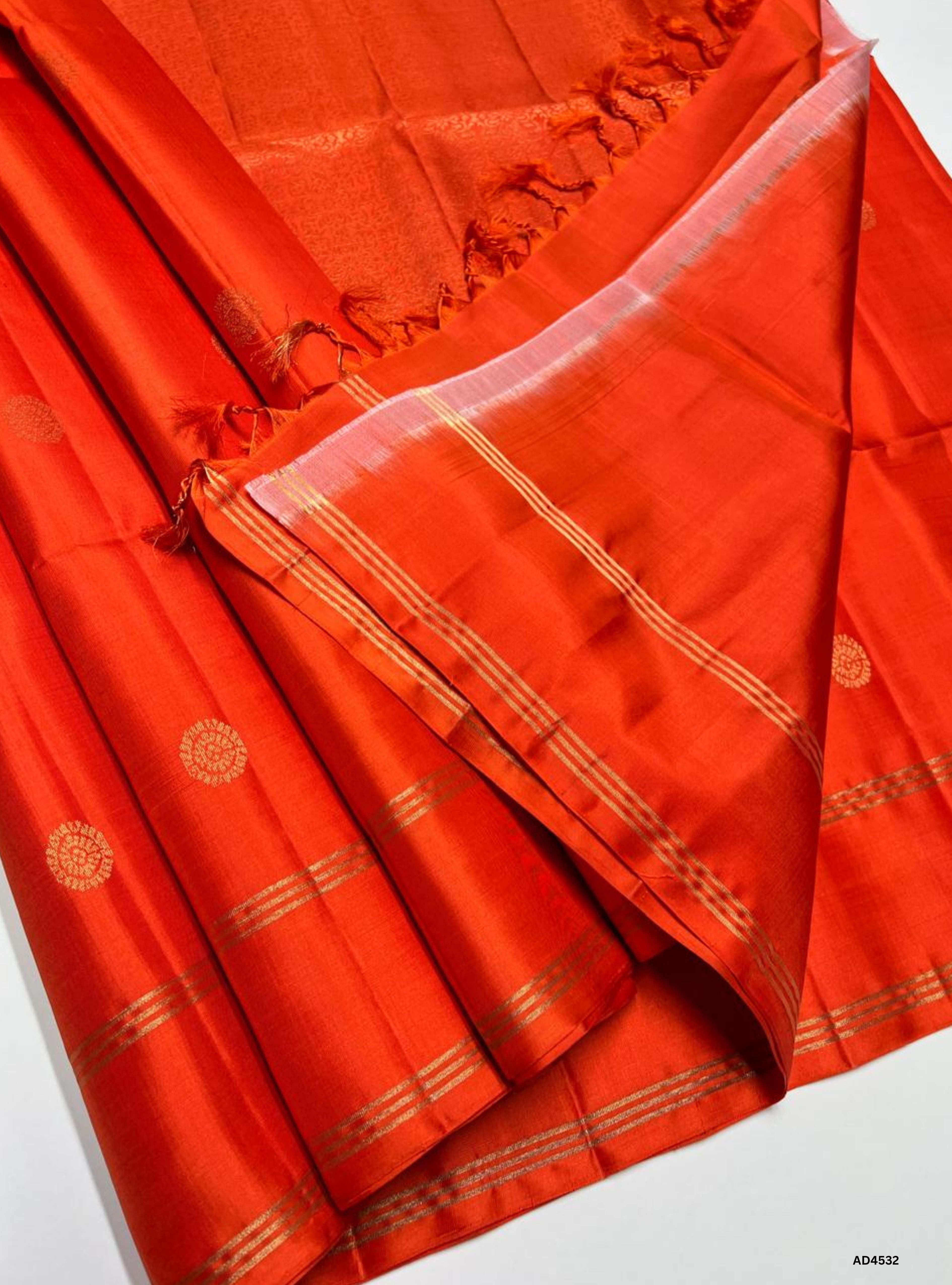 Orange - Soft Silk Saree