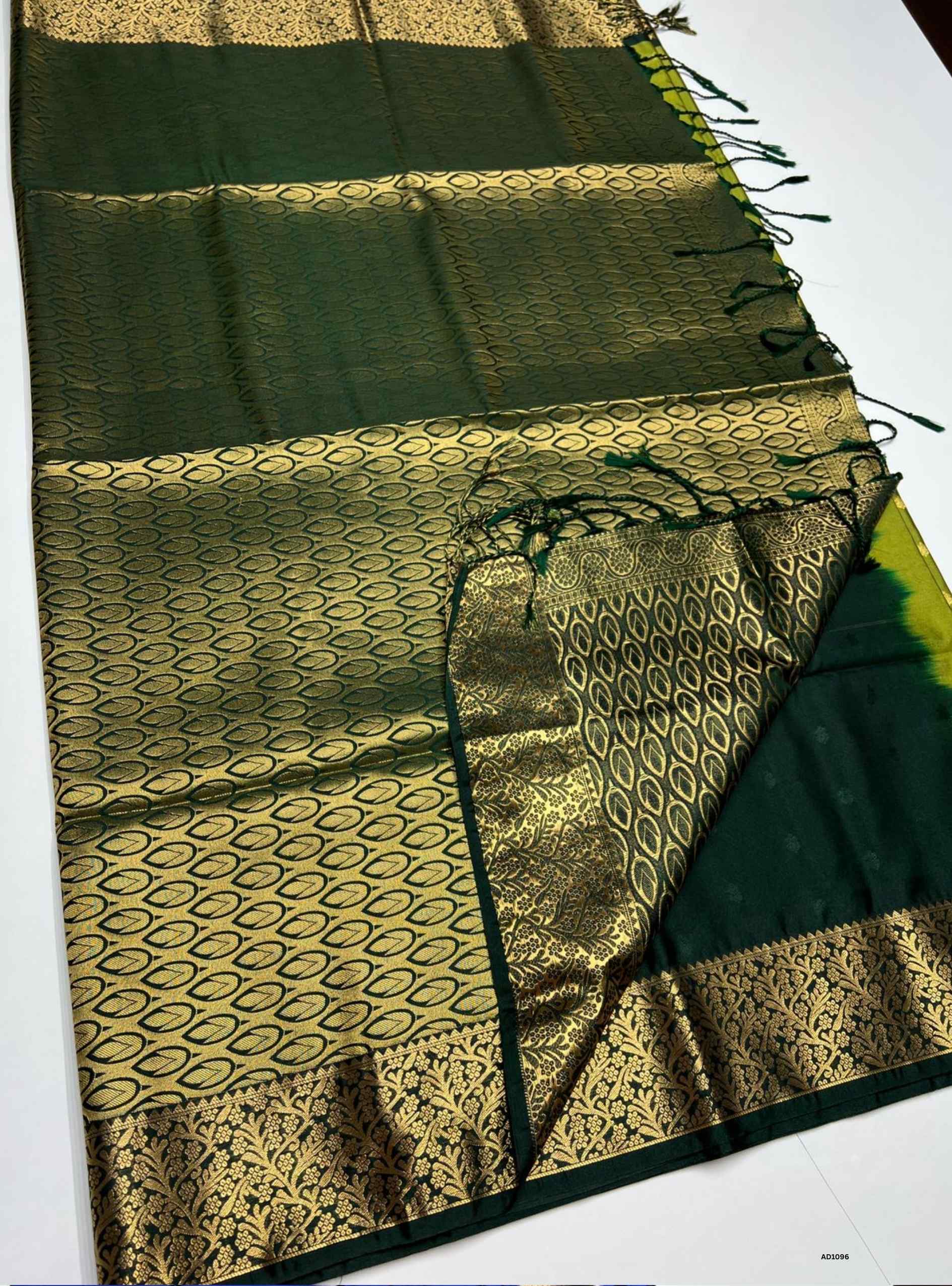 Green - Semi Silk Saree