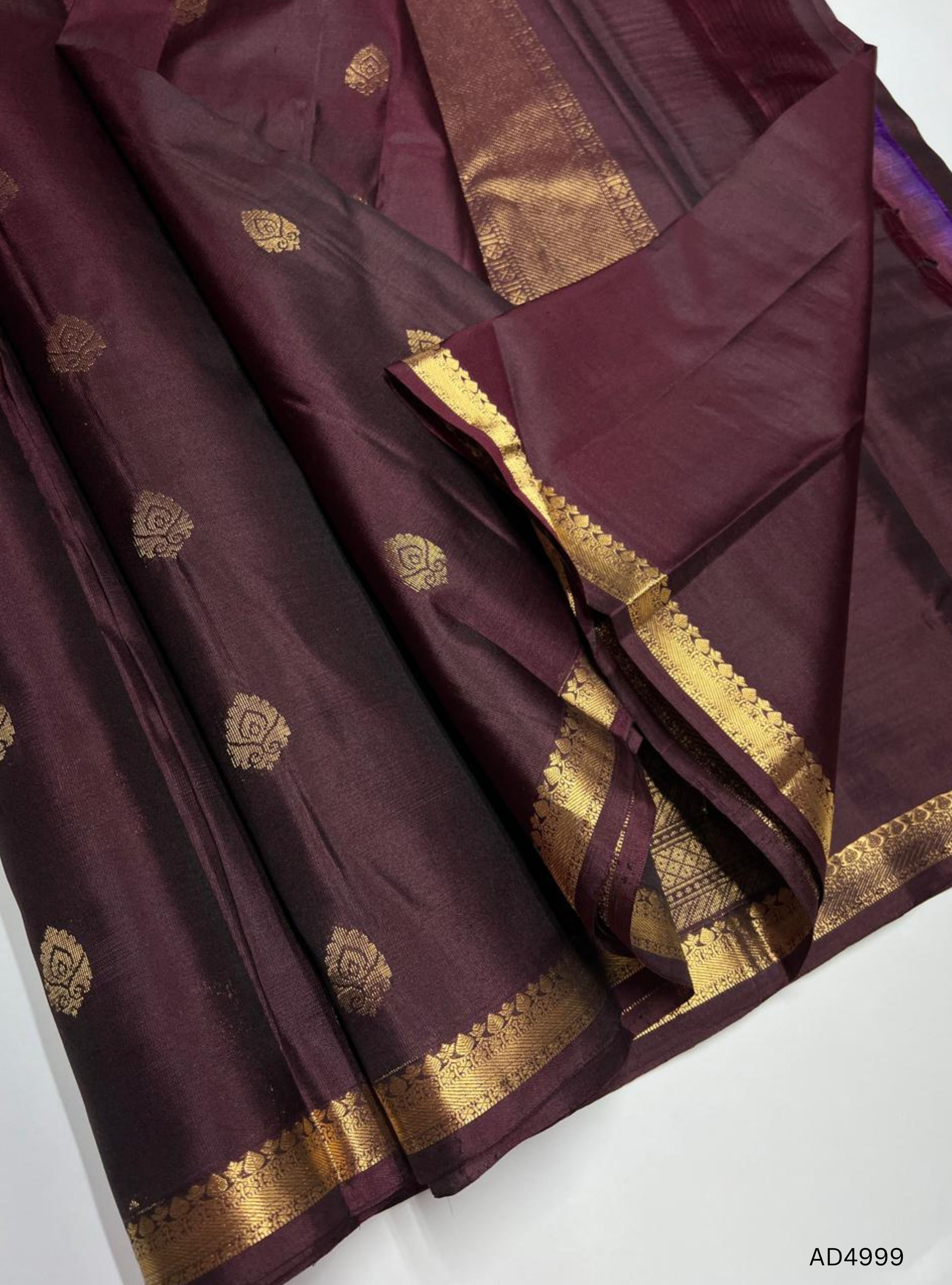 Coffee Brown - Kanchi Border Soft Silk Saree