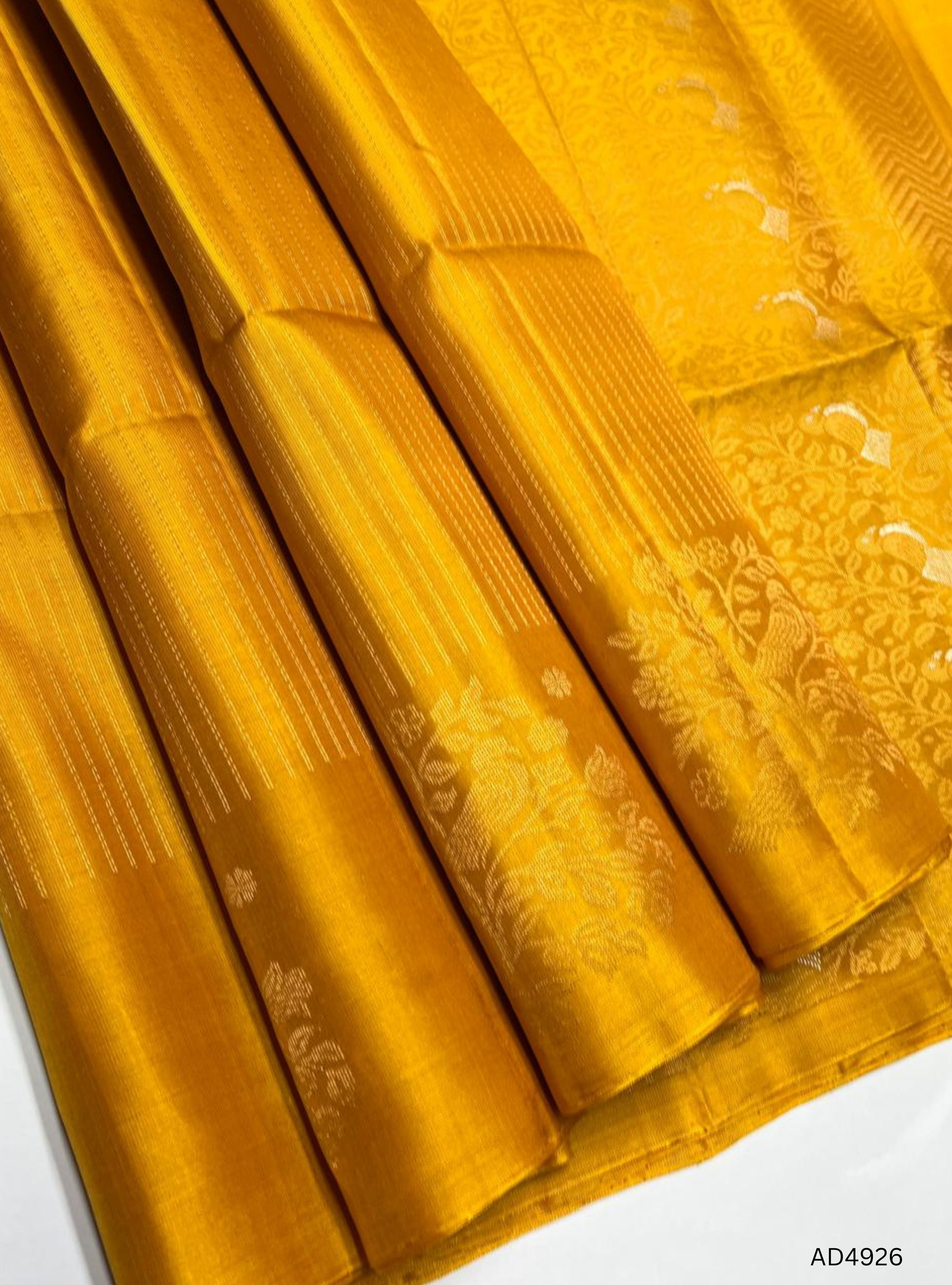 Yellow - Vairaoosi Fancy Border Soft Silk  Saree