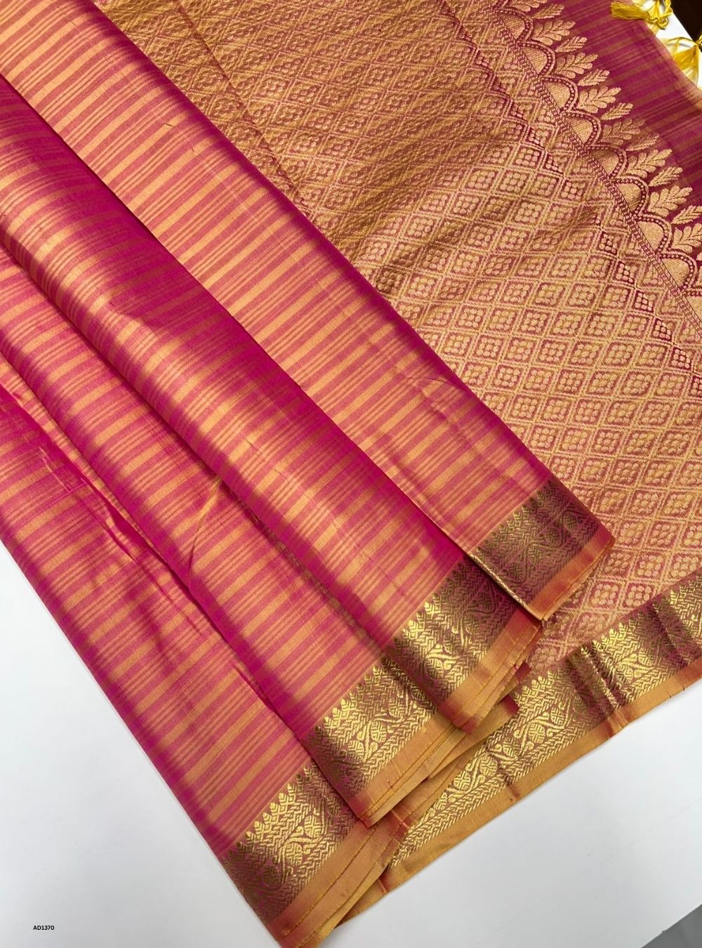 Yellowish Pink -  Soft Silk Saree