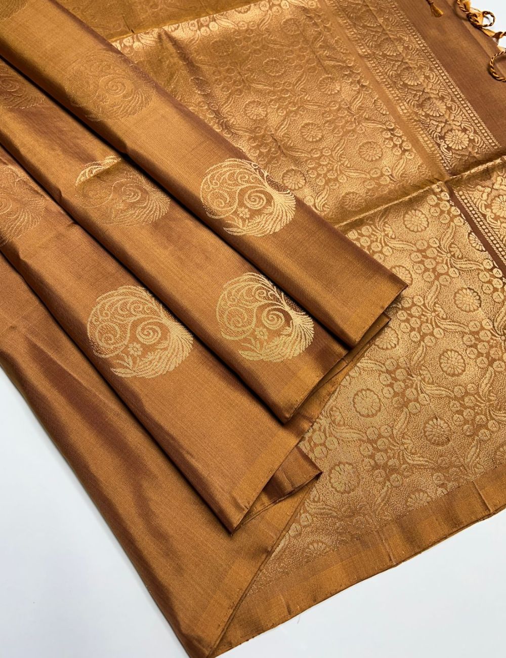 Honey Brown - Soft Silk Saree
