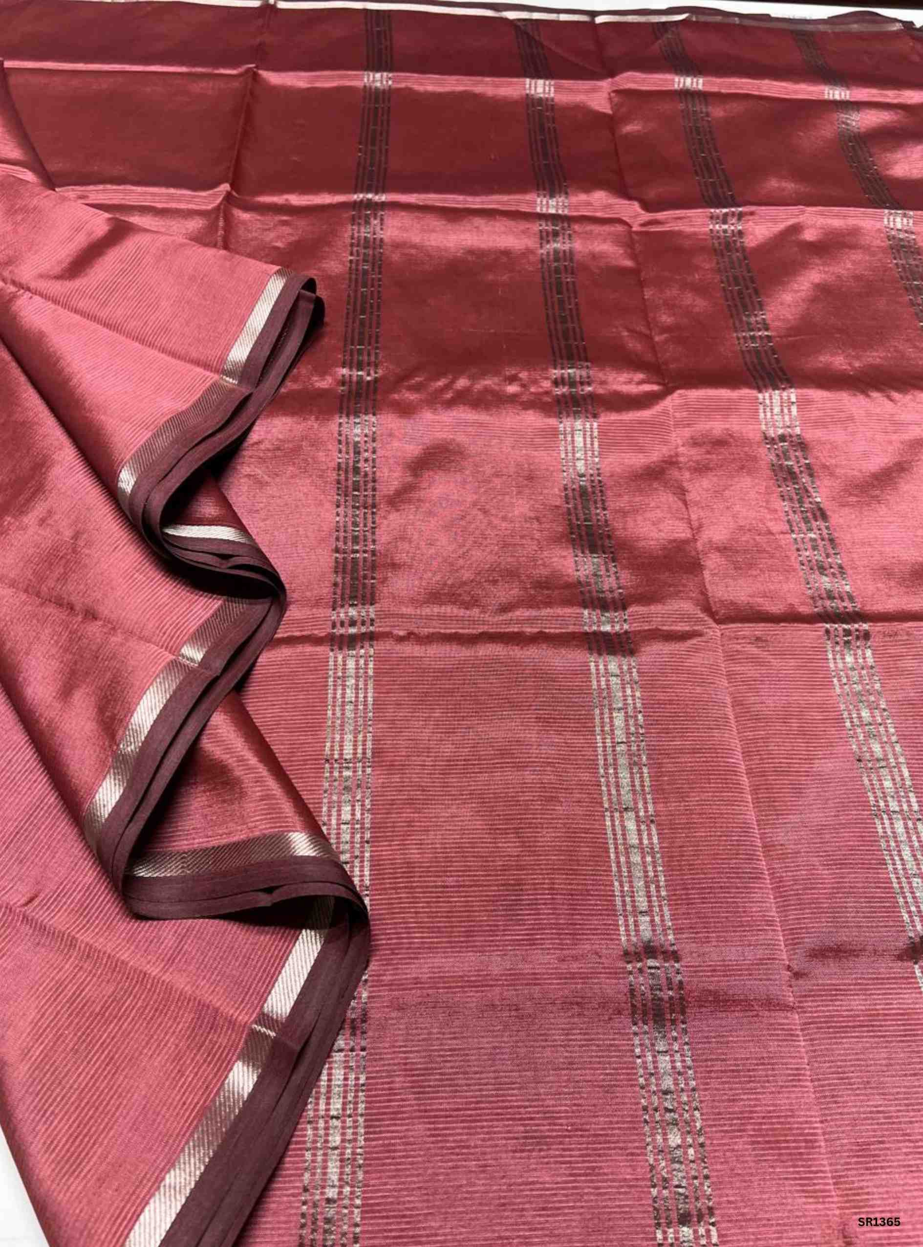 Pastel Maroon - Mangalagiri Silk Cotton Saree