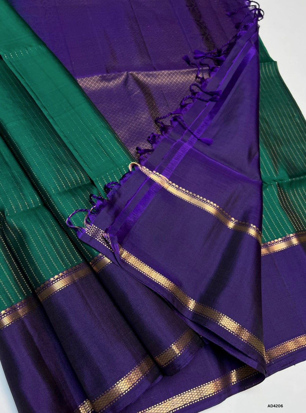 Green & Purple - Vairaoosi X Retta Pett Soft Silk Saree