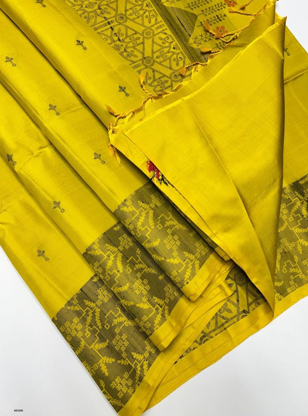 Mustard Yellow -  Soft Silk Saree