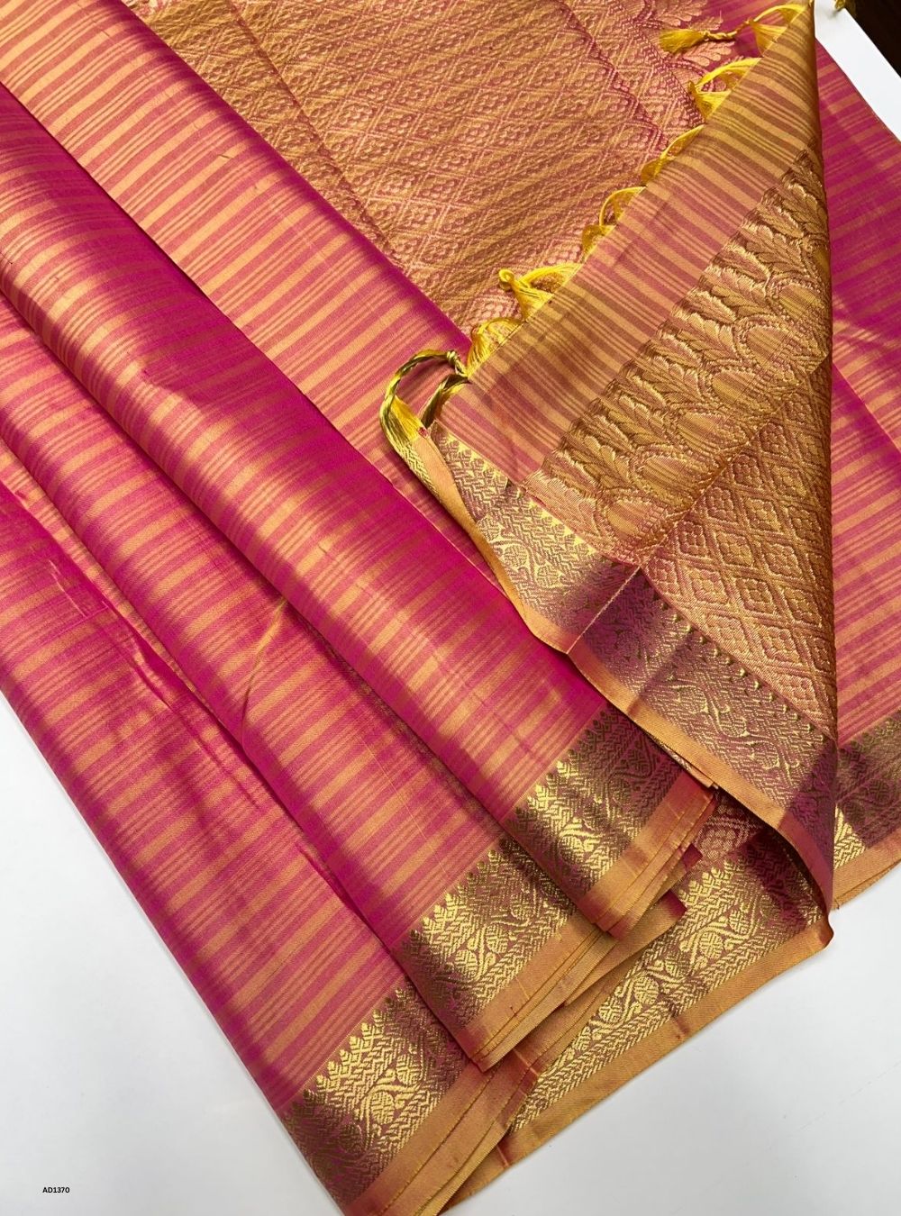 Yellowish Pink -  Soft Silk Saree
