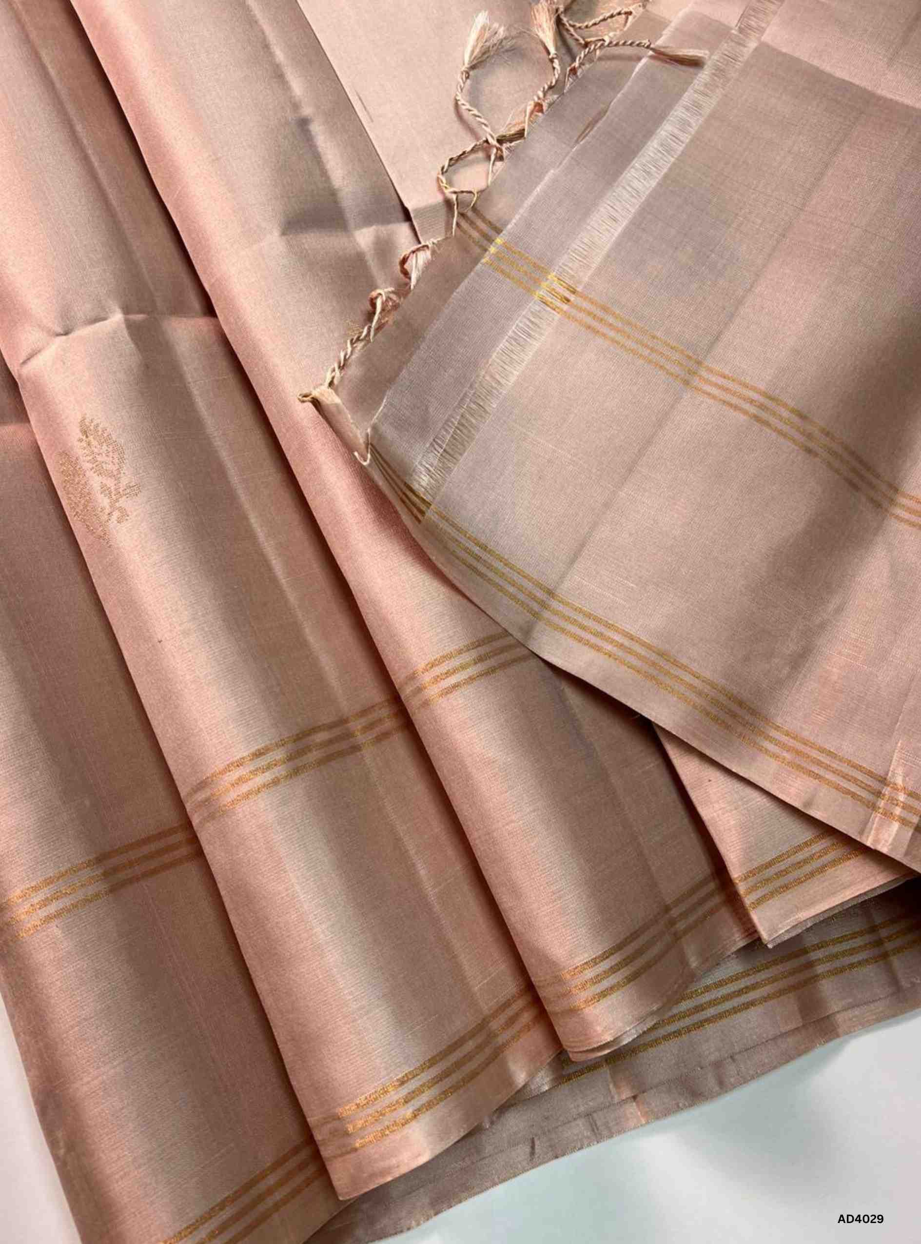 Cream - Soft Silk Saree