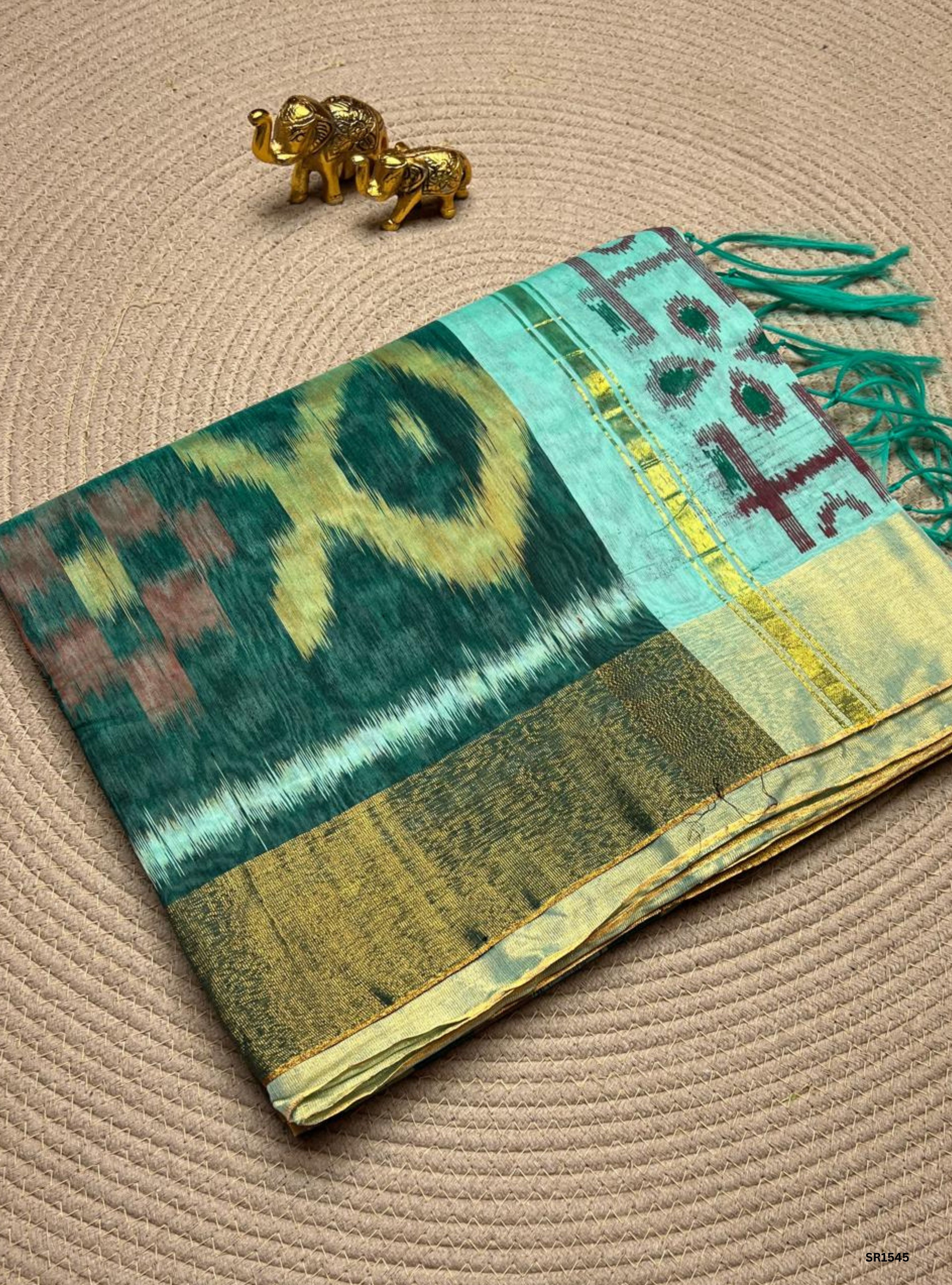 Pistha Green & Green - Kotta Cotton Saree
