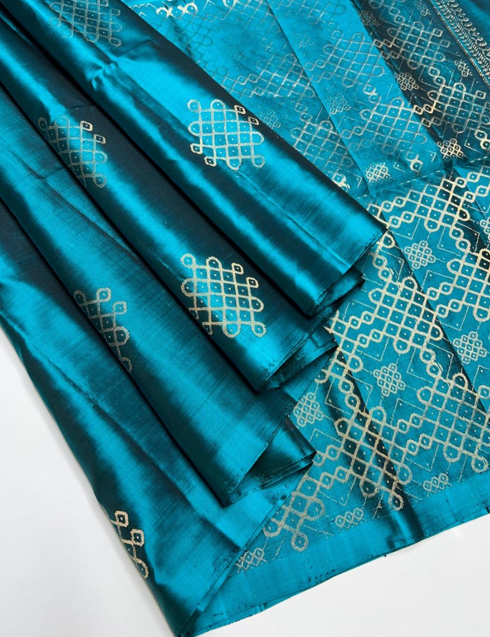 Teal Blue - Soft Silk Saree