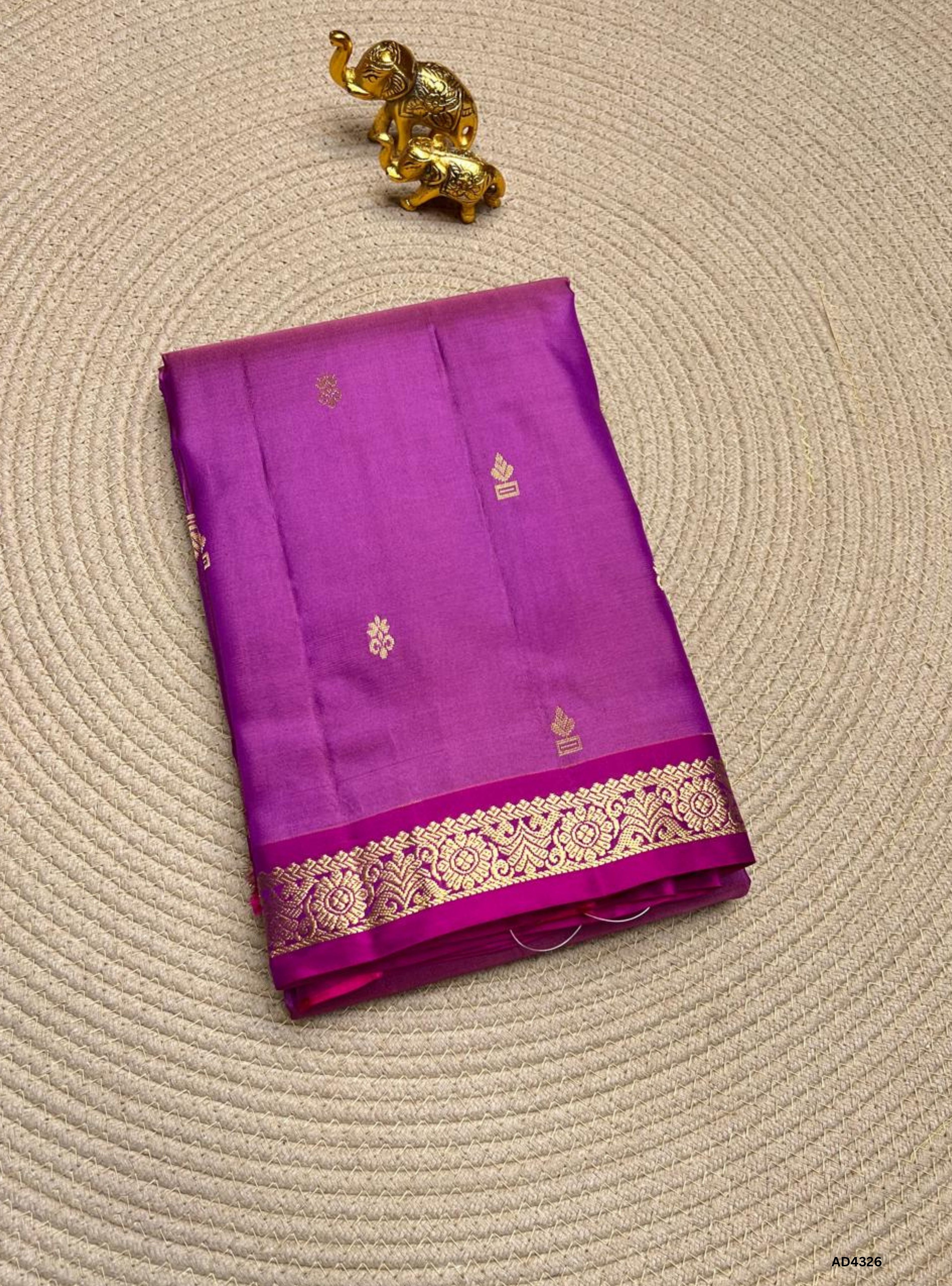 Purpilish Pink - Soft Silk Saree