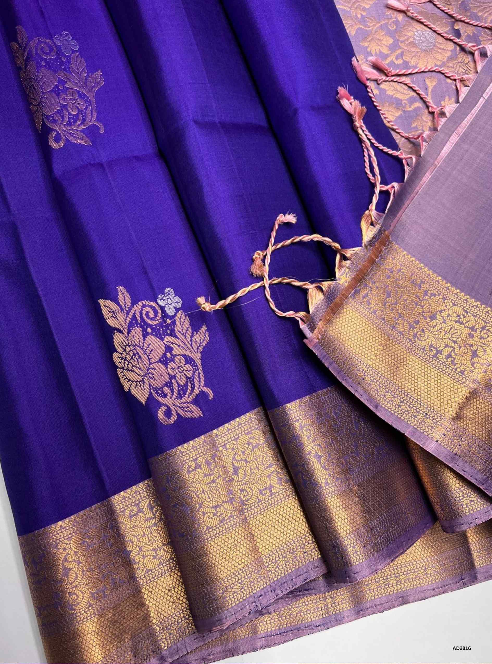 Blue - Soft Silk Saree