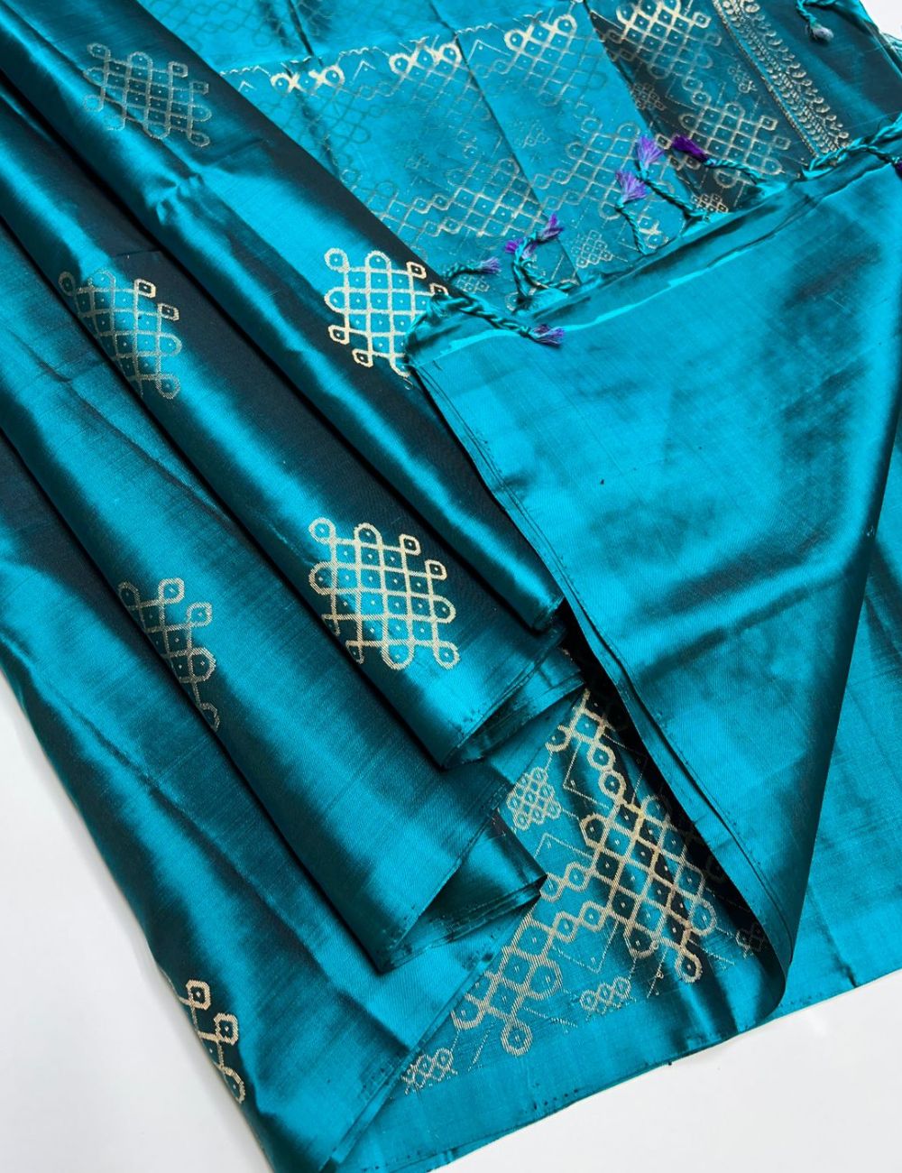 Teal Blue - Soft Silk Saree