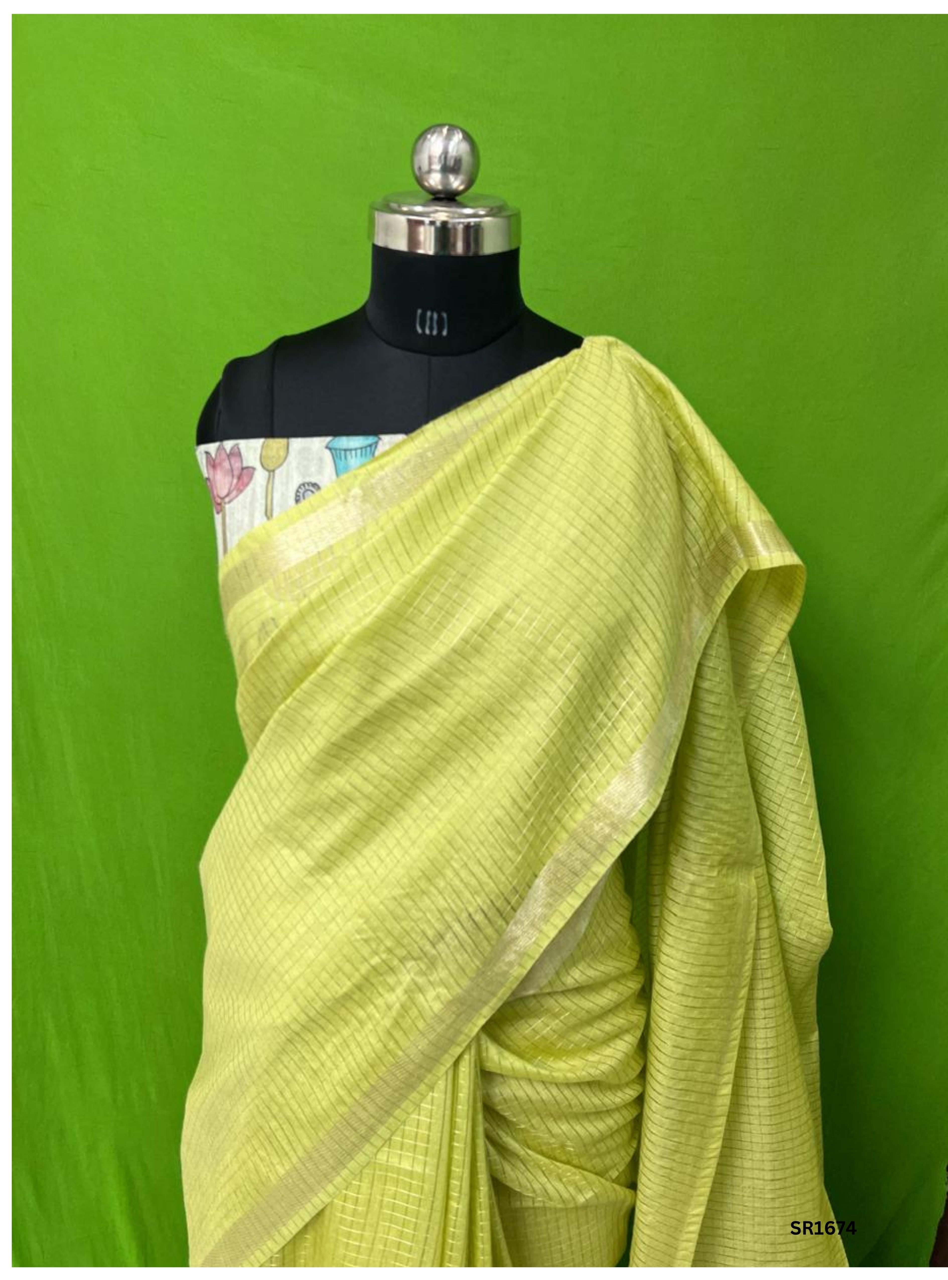 Pista Green - Moonga Silk  Saree