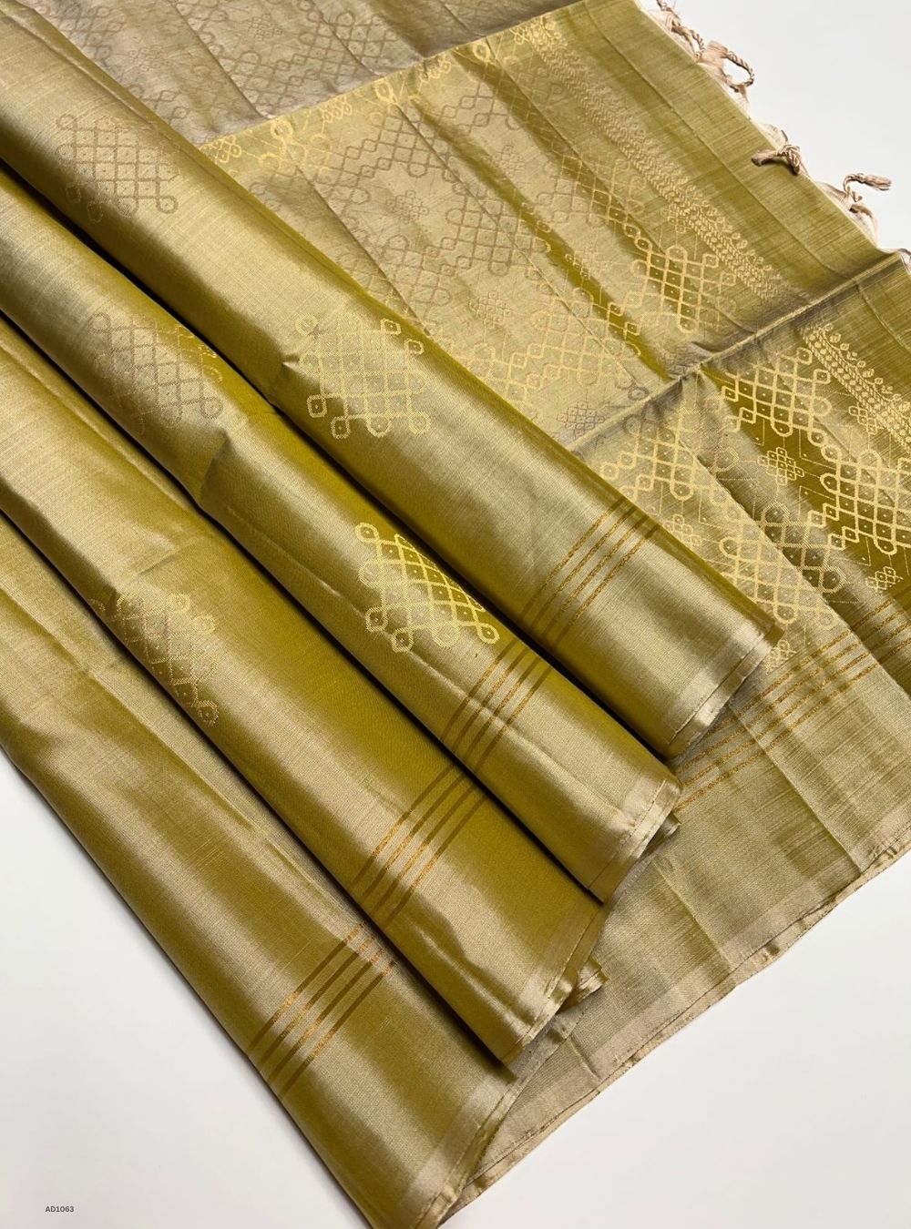 Beige - Soft Silk Saree