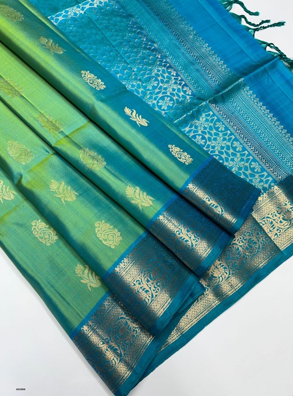 Green & Rama Green -  Soft Silk Saree