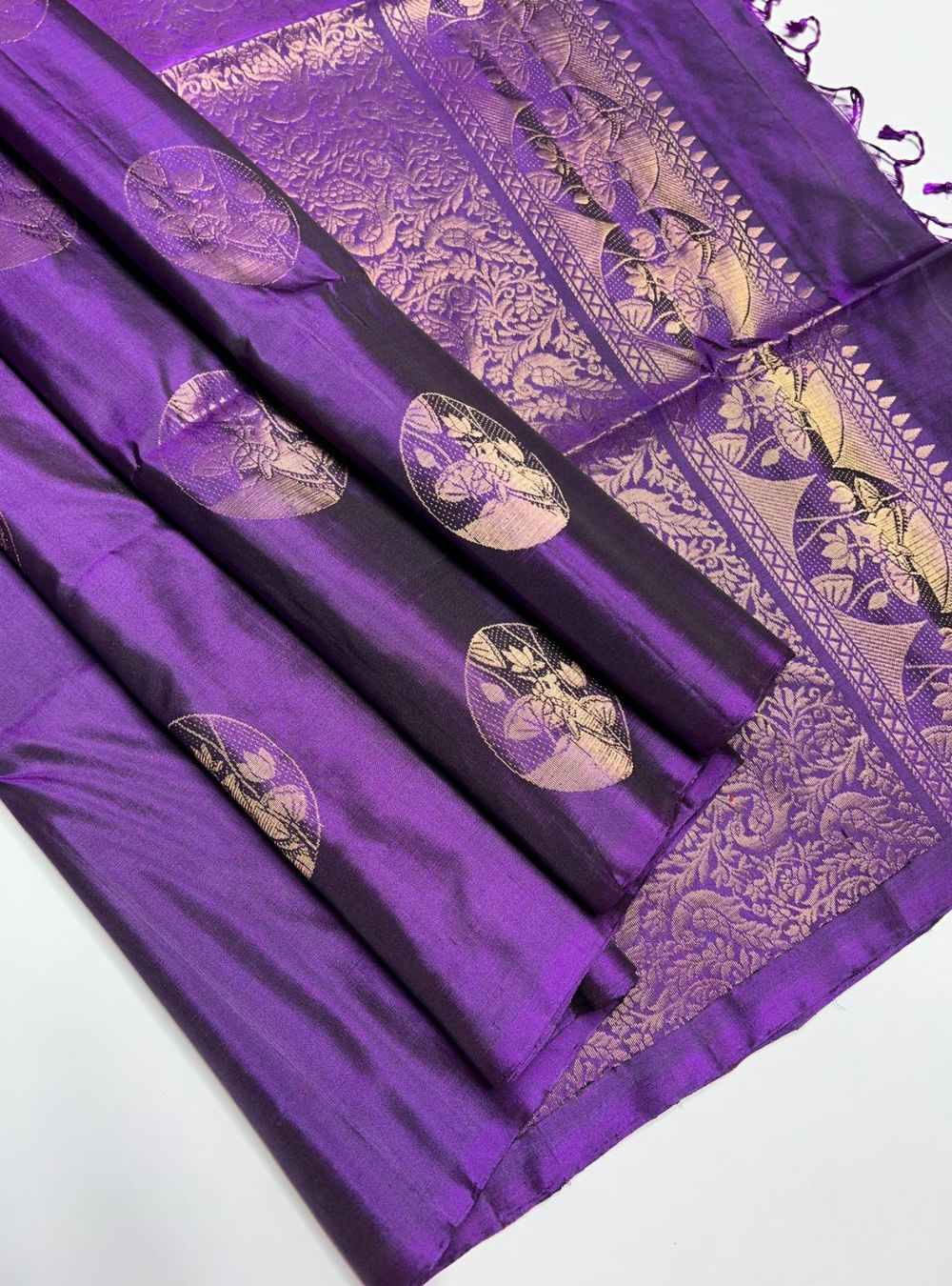 Purple - Soft Silk Saree