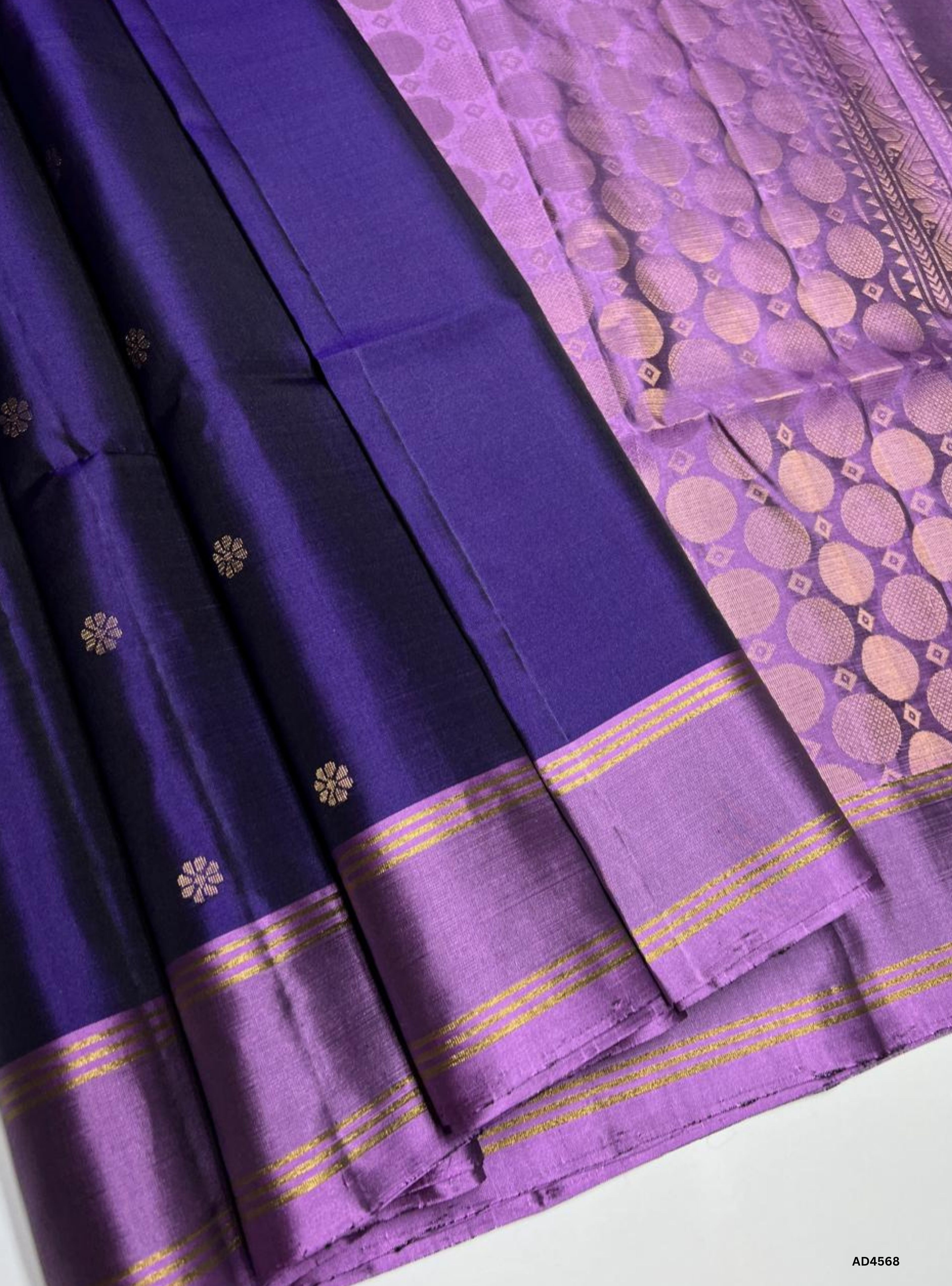 Purple & Lilac - Soft Silk Saree