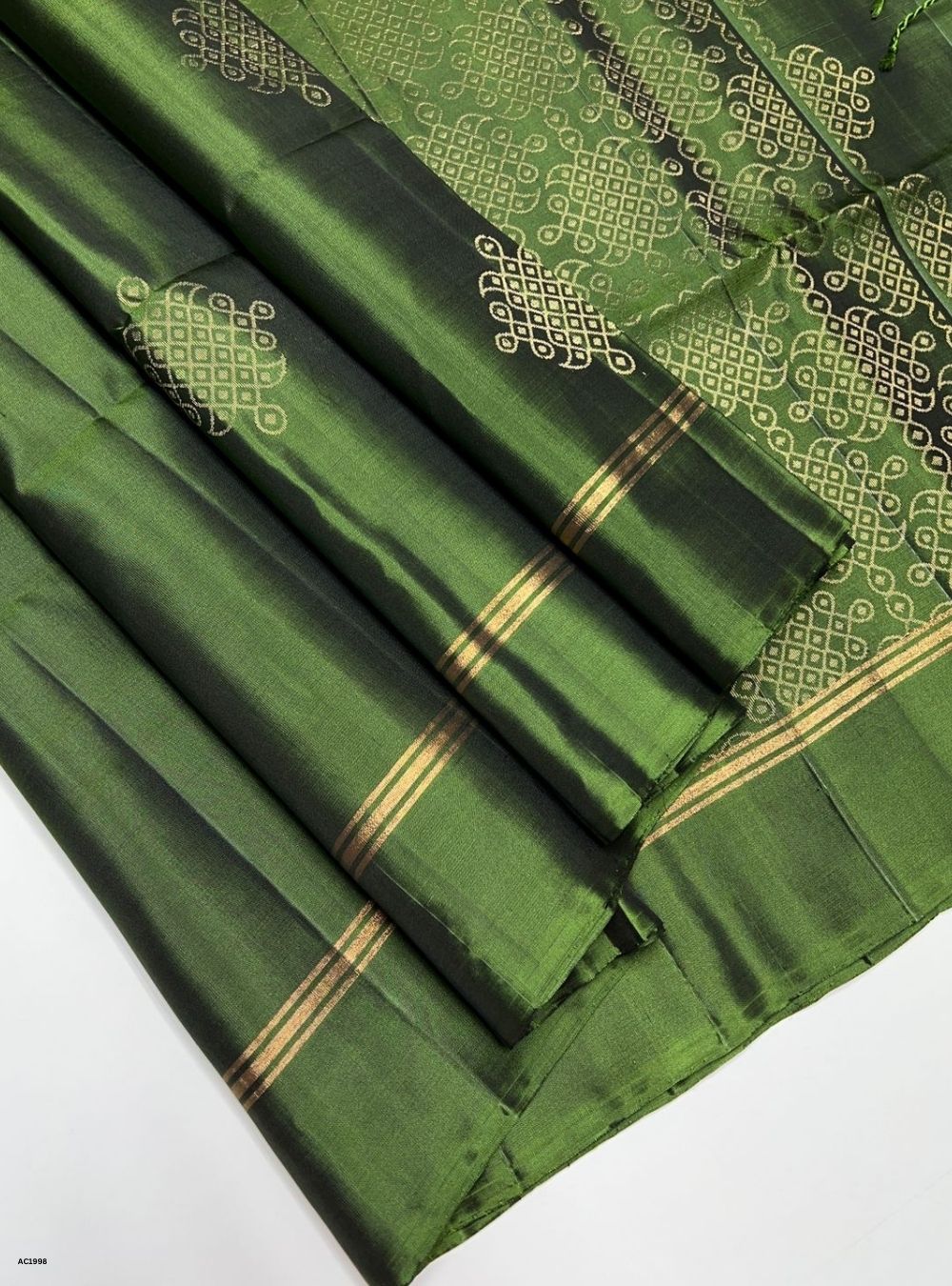 Dark Green - Soft Silk Saree