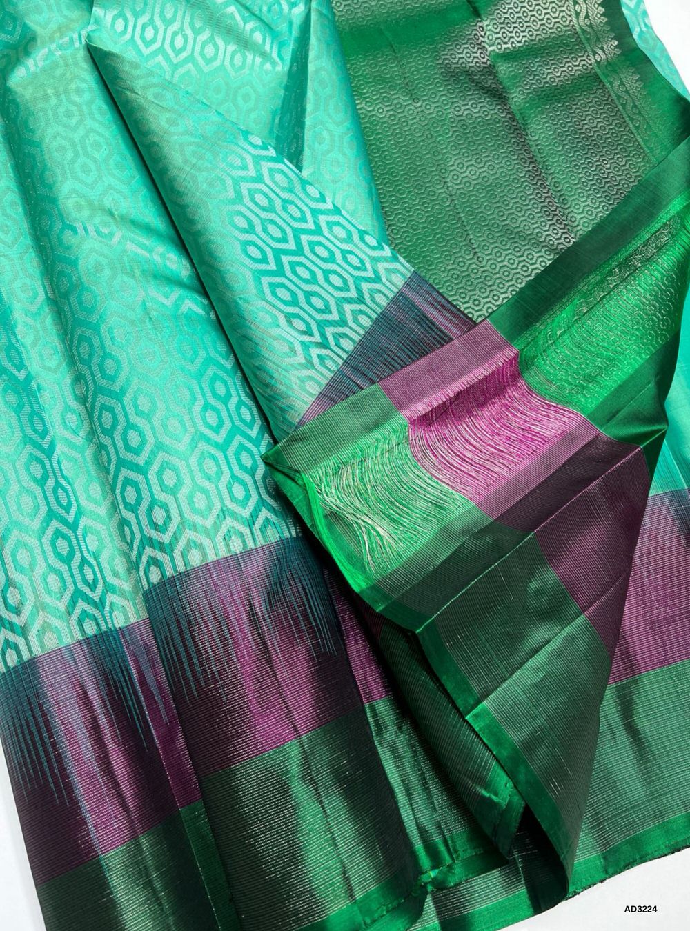 Rexona , Plum & Green - Soft Silk Saree