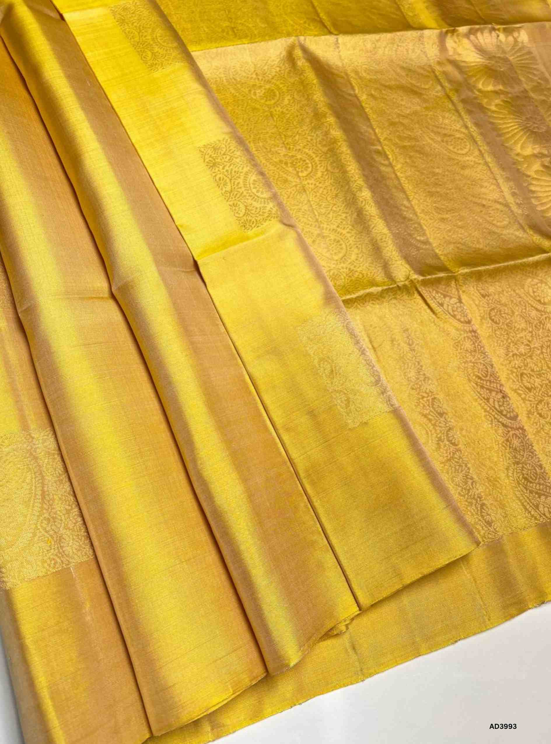 Pastel Yellow - Soft Silk Saree