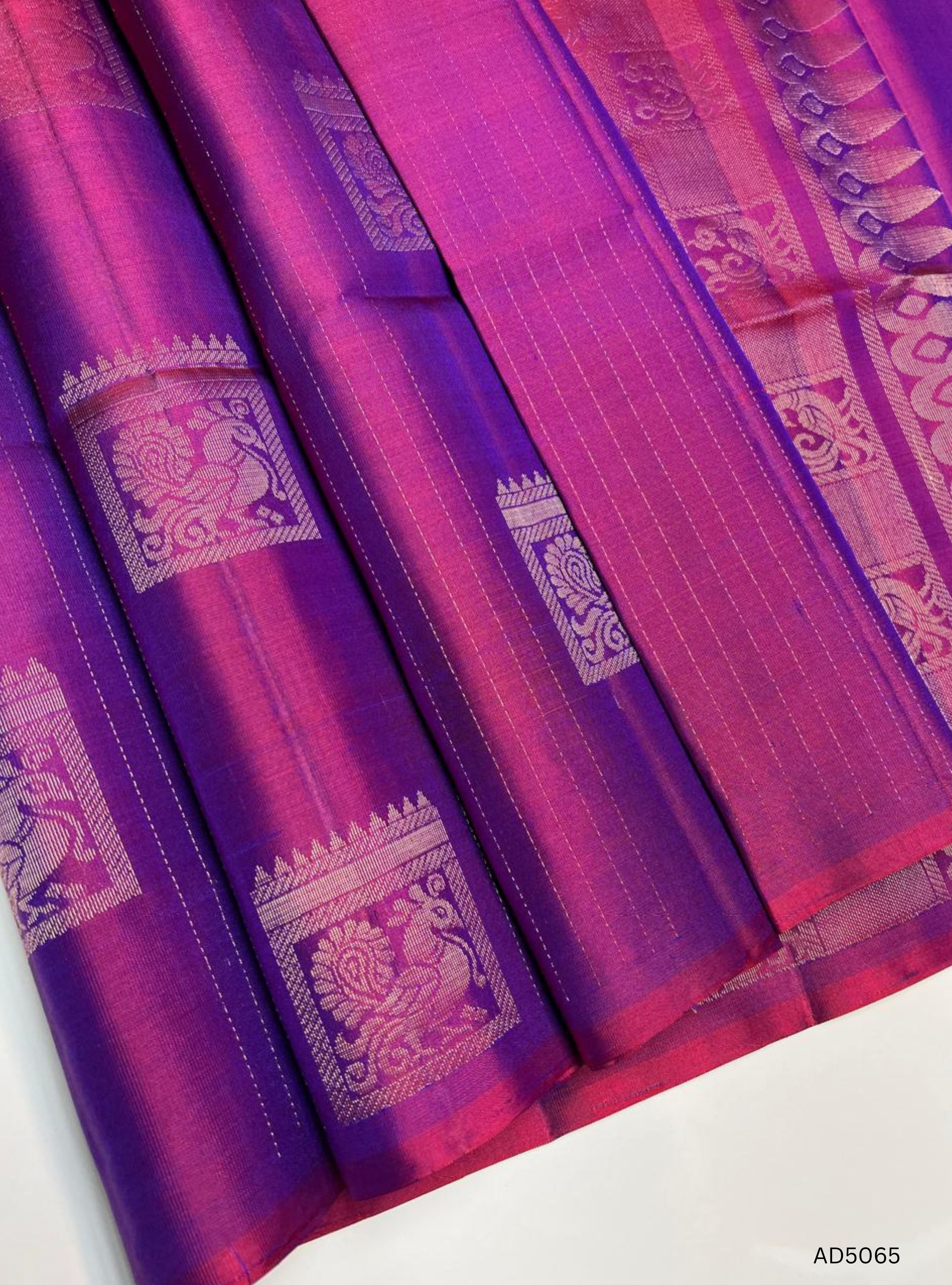 Dual Tone Magenta - Soft Silk Saree
