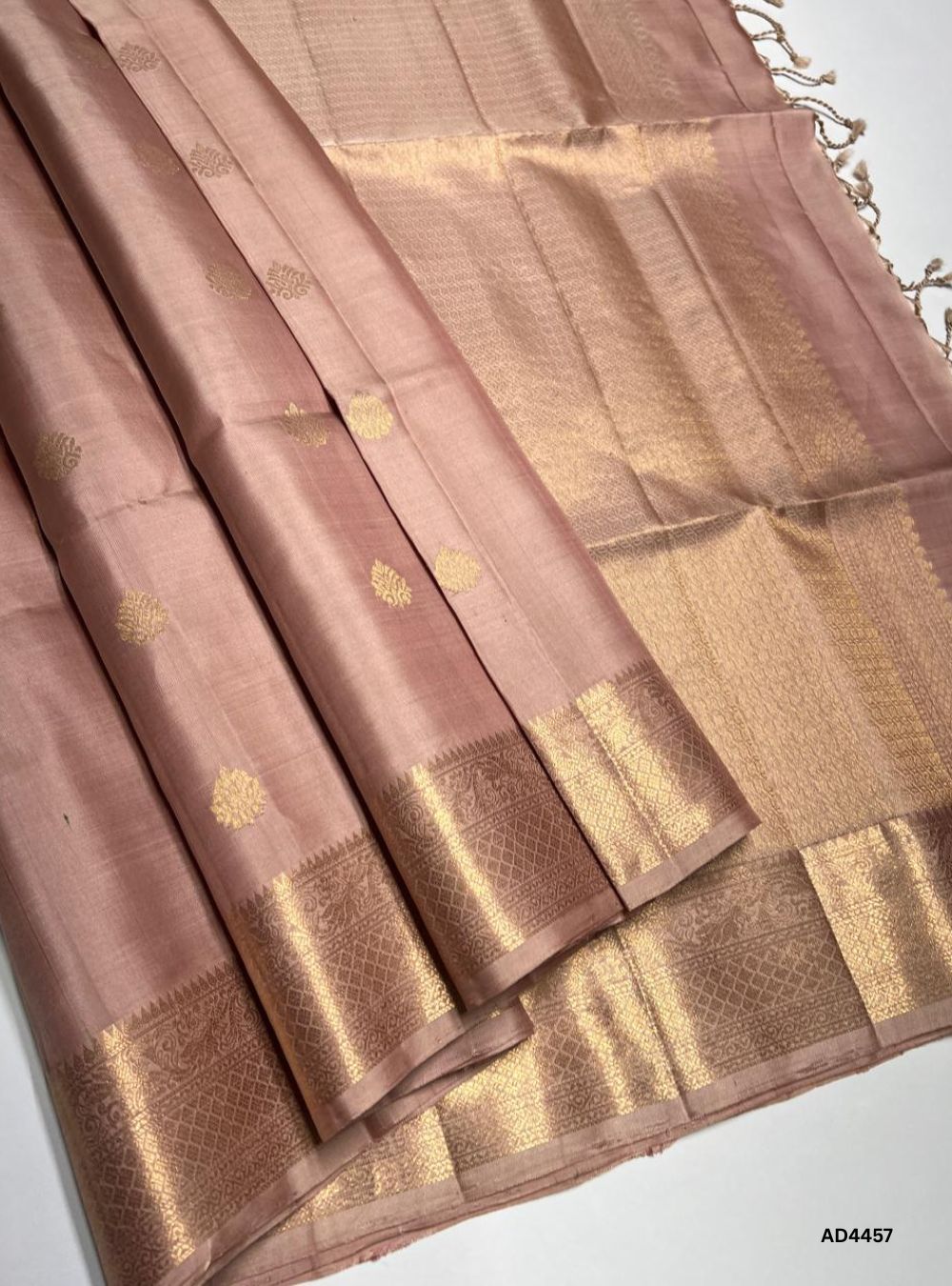 Ivory Cream - Kanchi Border Soft Silk Saree