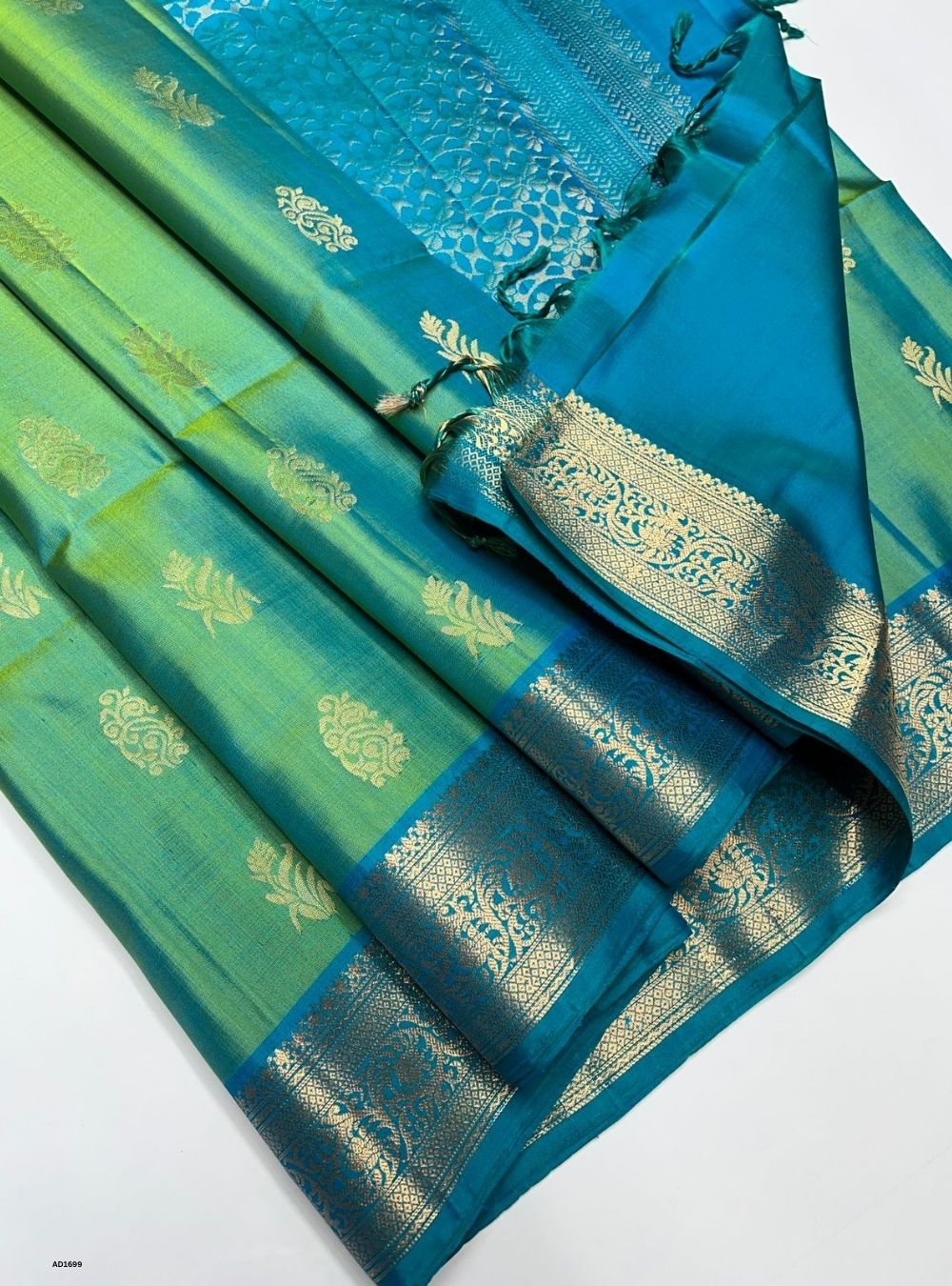Green & Rama Green -  Soft Silk Saree