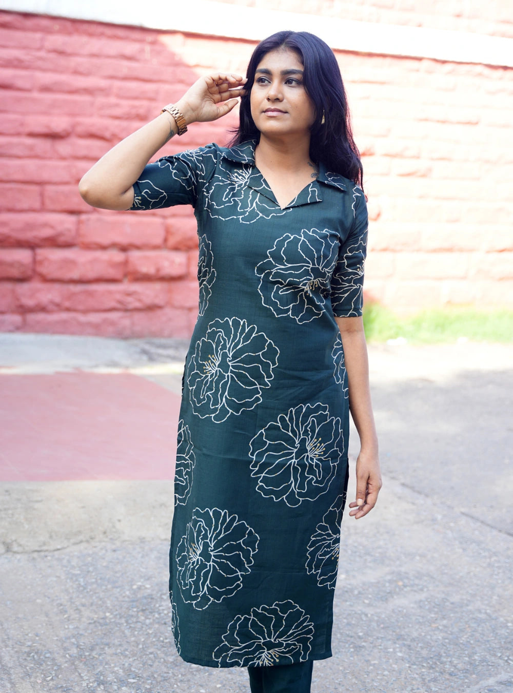 Dark Green - Kurti