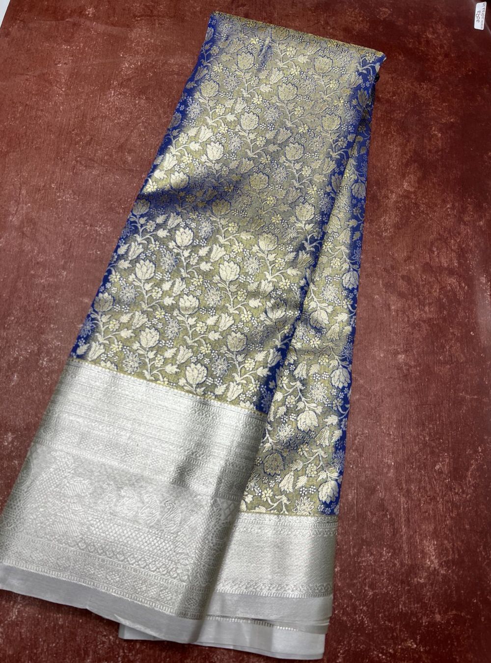 Grey & Silver - Semi Silk Saree