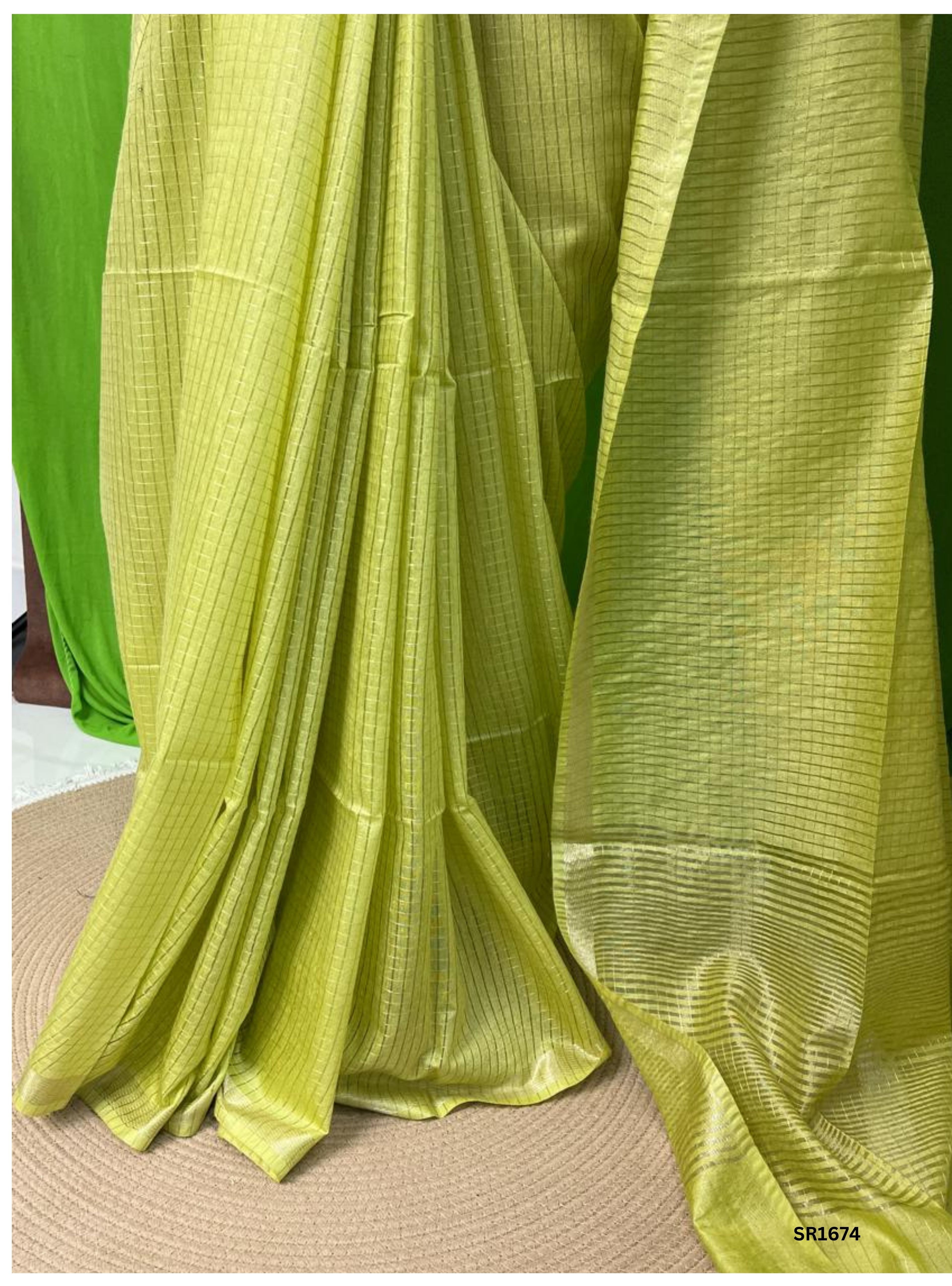 Pista Green - Moonga Silk  Saree