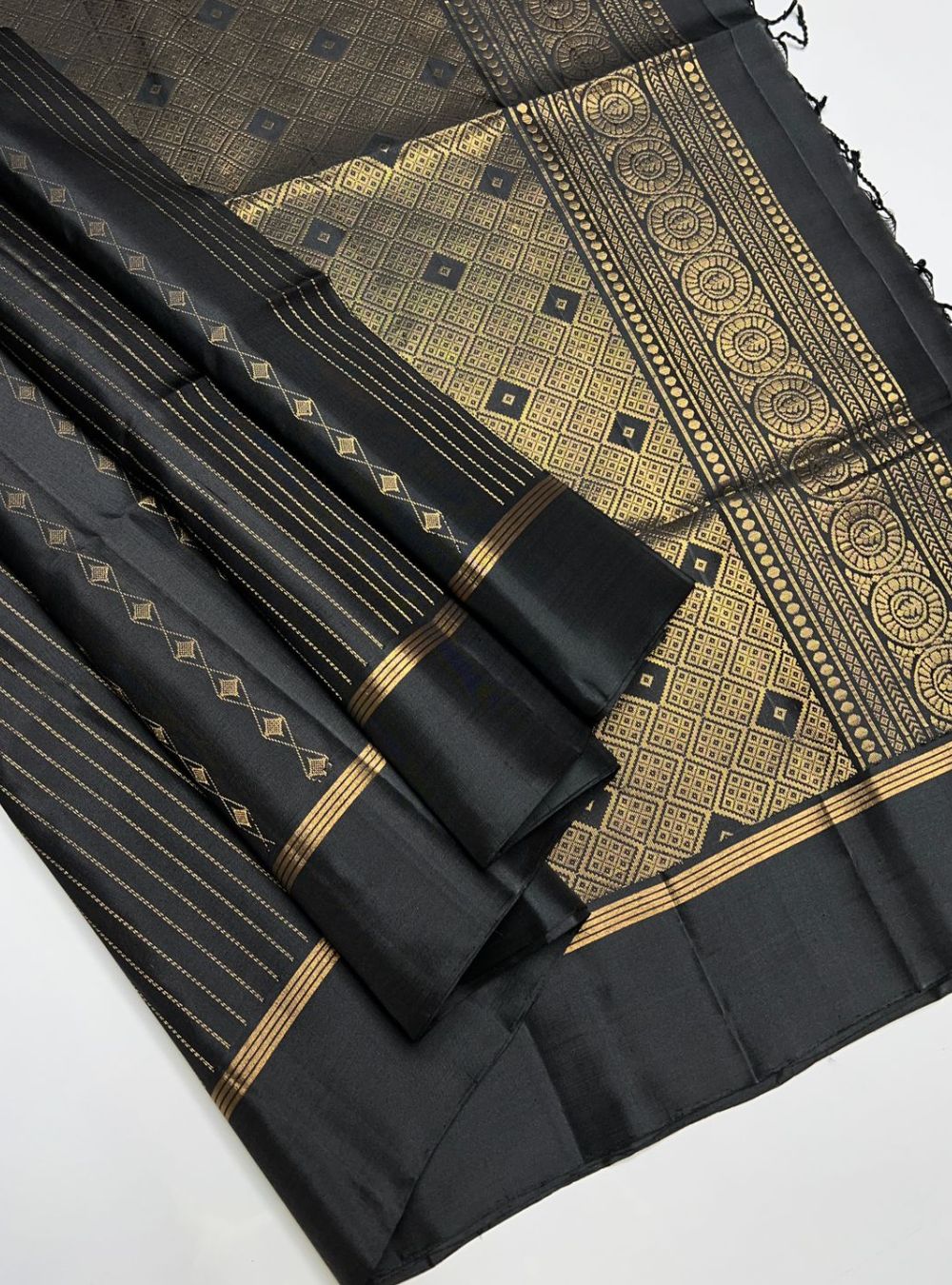 Black - Soft Silk Saree
