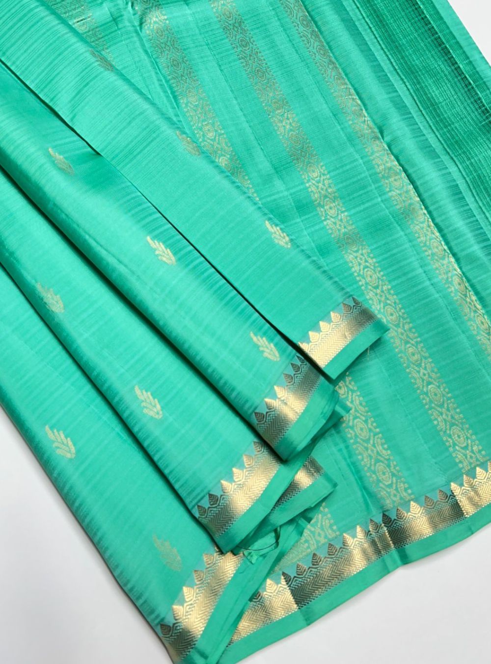 Turquoise - Soft Silk Saree